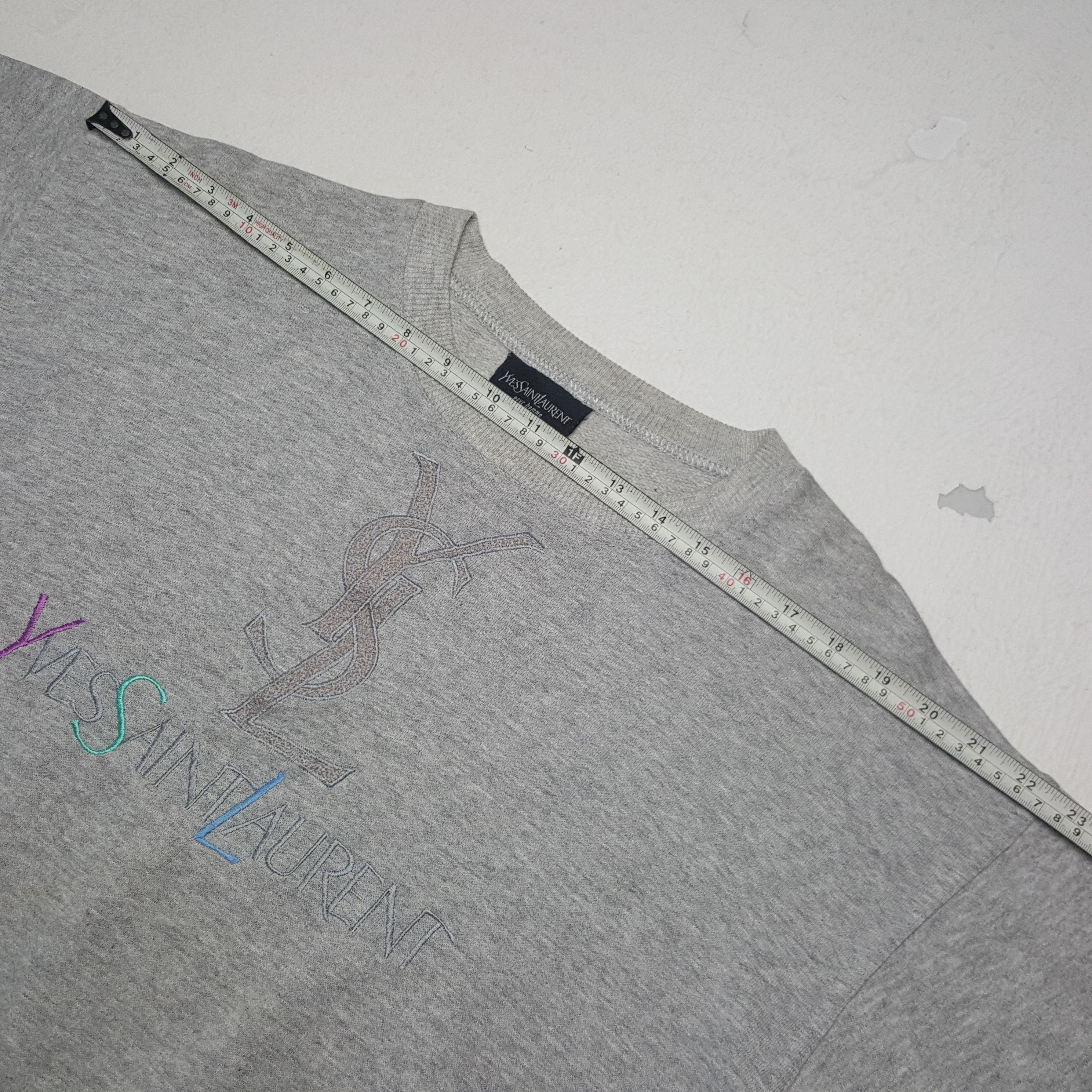 Vintage × Yves Saint Laurent Vintage Yves Saint Laurent Pour Homme YSL Design Sweatshirt Size US L / EU 52-54 / 3 - 5 Thumbnail