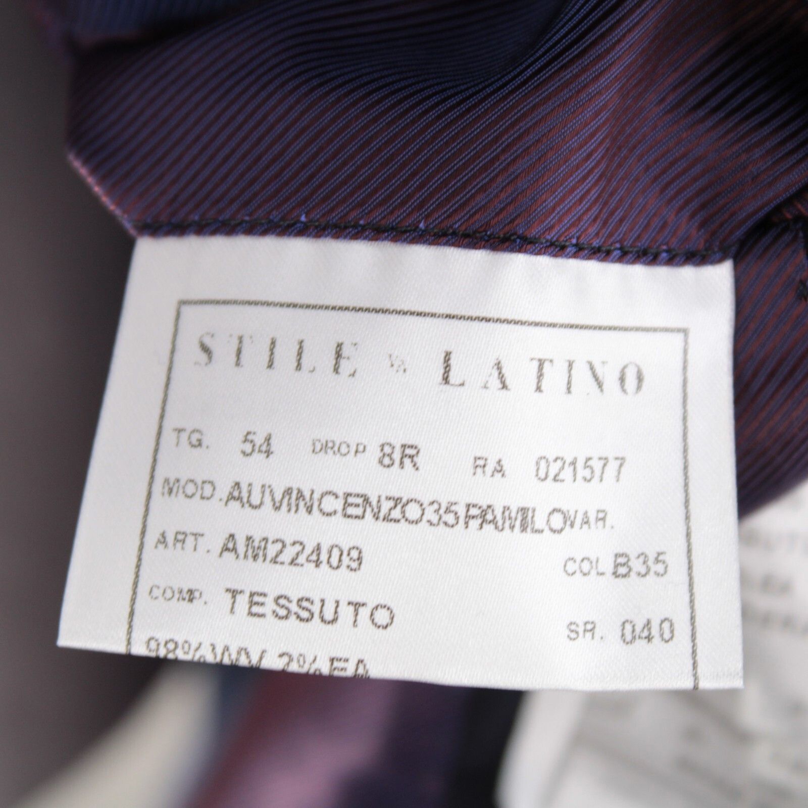 Other Stile Latino Suit Size US 44 Regular in Blue Size 44R - 9 Thumbnail