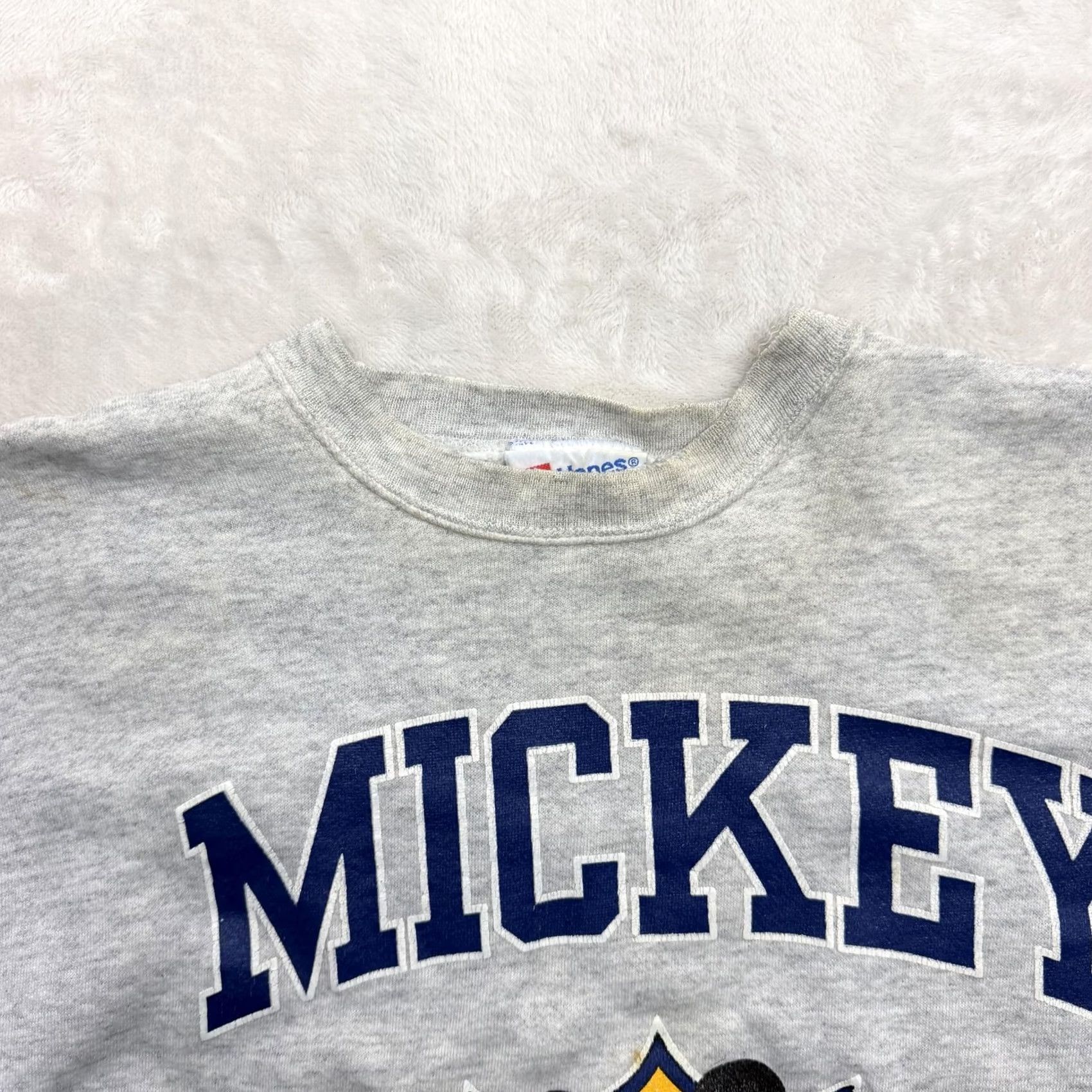 Hanes VINTAGE Disney Mickey Mouse Hanes Sweatshirt Mens XL Gray Graphic Fleece USA Size US XL / EU 56 / 4 - 3 Thumbnail