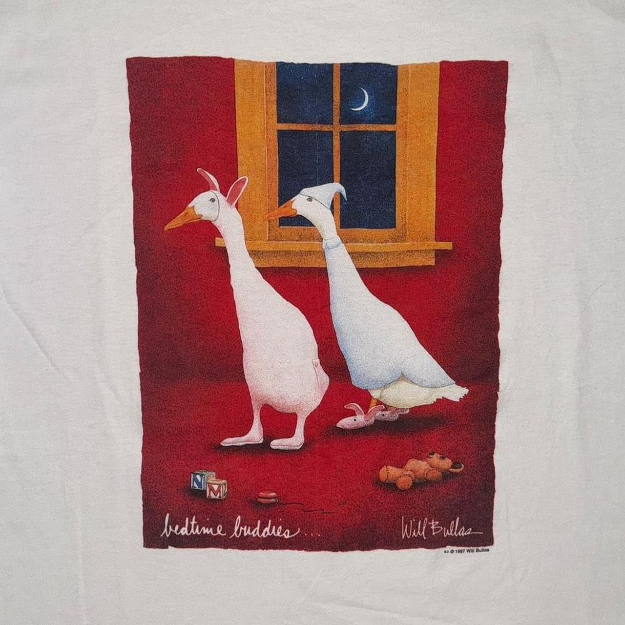 Vintage Vintage 1997 Cute ‘Bedtime Buddies’ Will Bullas Duck Art Tee Size US XL / EU 56 / 4 - 3 Thumbnail