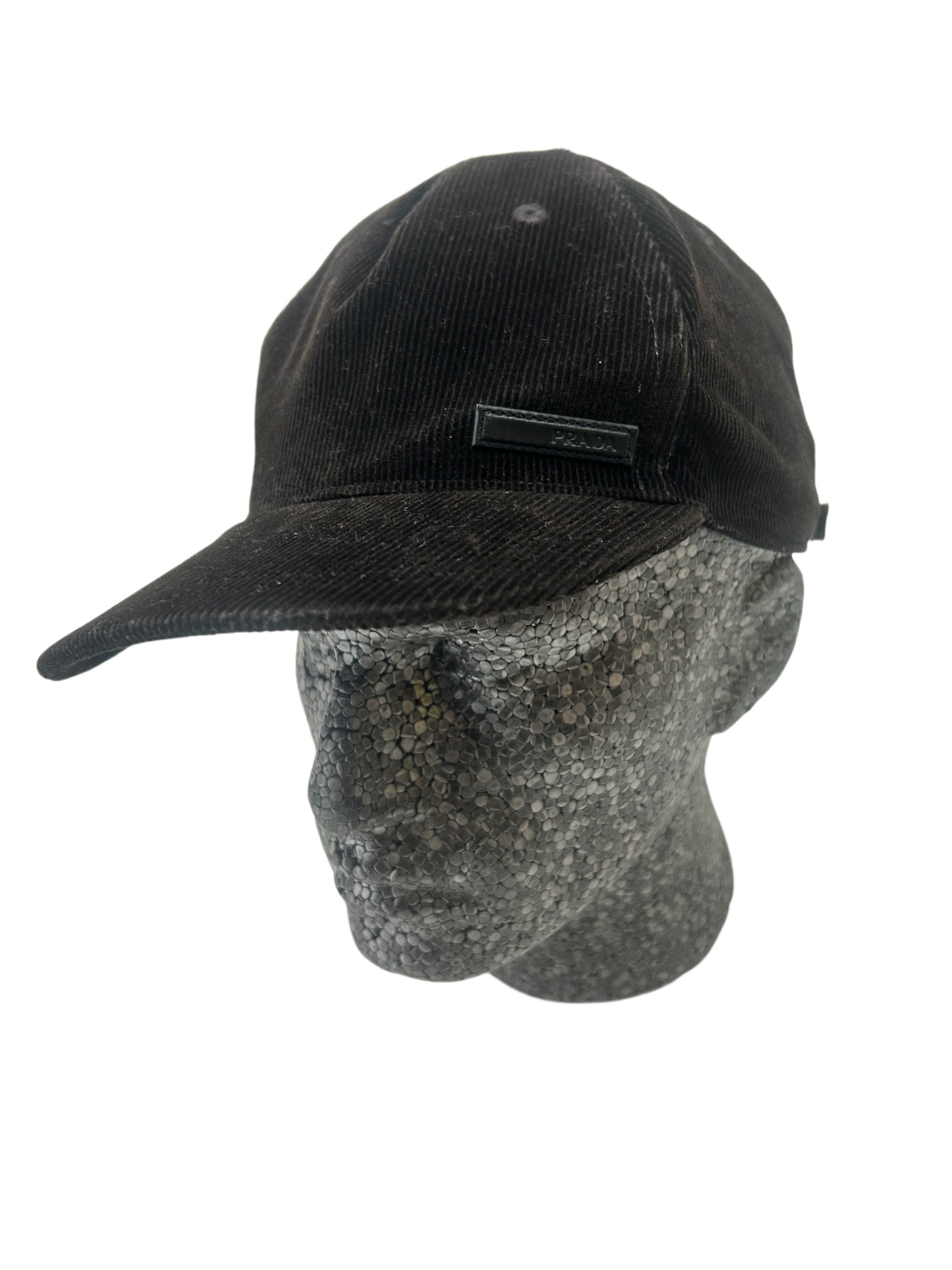 Prada Prada Linea Rossa Brown Cord Trucker Style Mesh Cap Size 36 - 2 Thumbnail