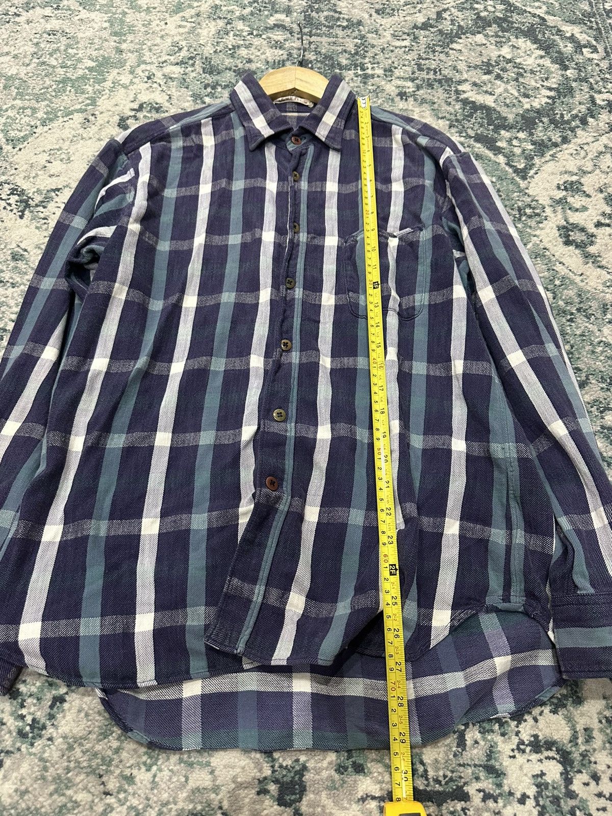 45rpm 45Rpm Studio Japan Single Pocket Plaid Flannel Size US L / EU 52-54 / 3 - 12 Thumbnail