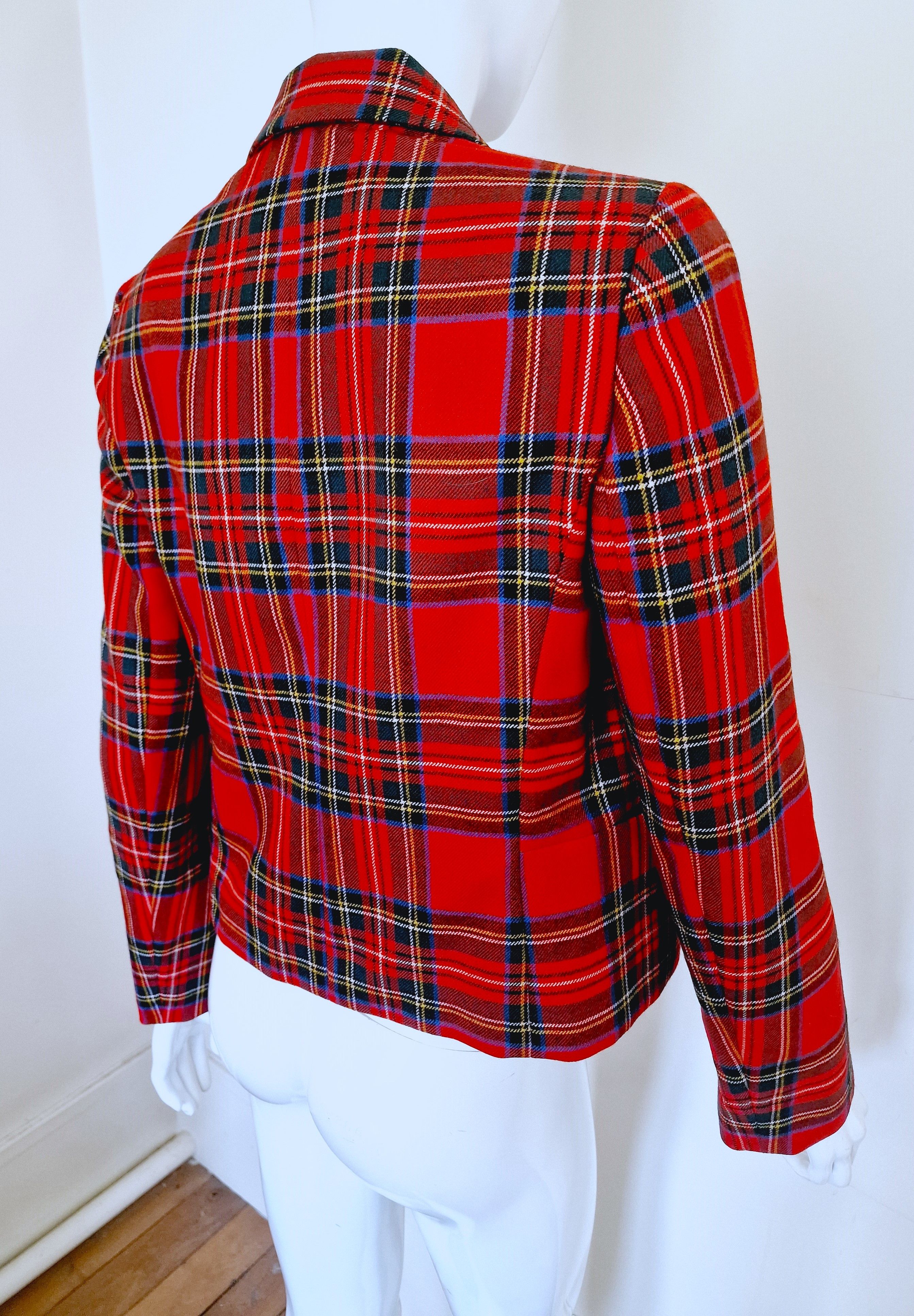John Galliano John Galliano Tartan Embroidered Plaid Check Blazer Jacket Size M / US 6-8 / IT 42-44 - 8 Thumbnail