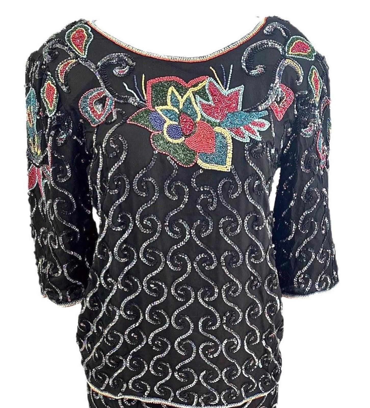 Other Sequin Top Black Multi size 4 Size S / US 4 / IT 40 - 2 Thumbnail