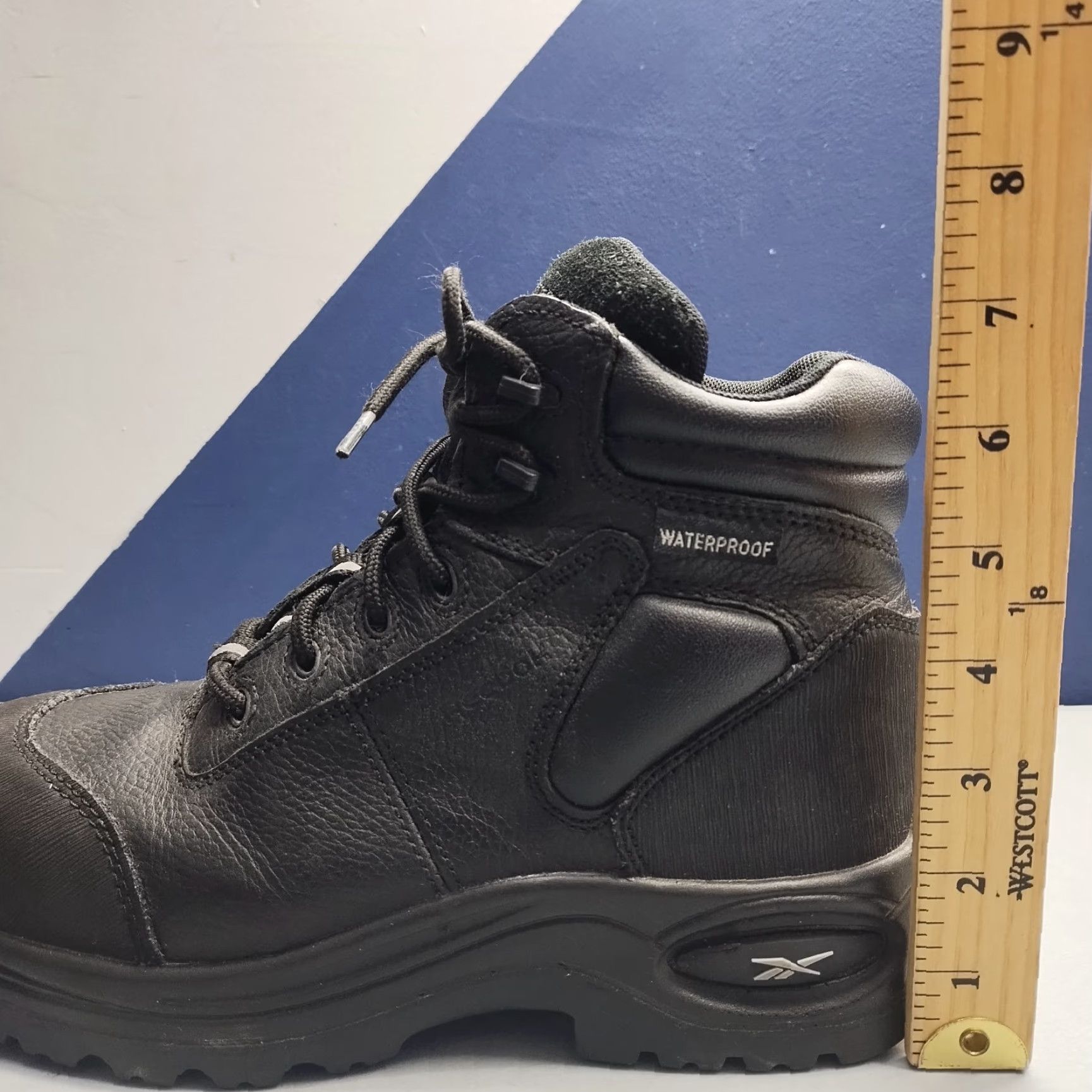 Reebok Reebok Trainex Work Boots Womens Size: Womens 9M Black Leather Waterproof Composite Toe Shoes Size US 9 / IT 39 - 8 Thumbnail