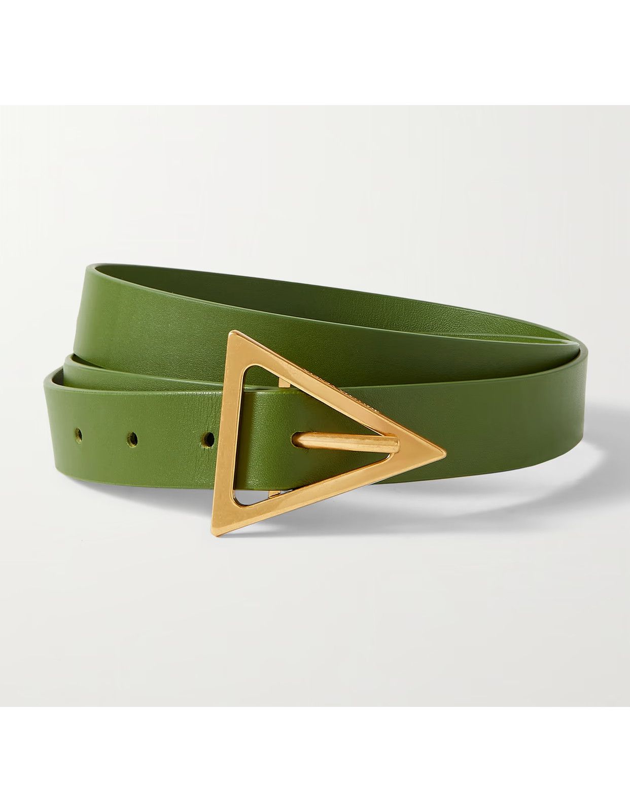 BOTTEGA VENETA green leather belt 85 for 32 to 34 inch waist