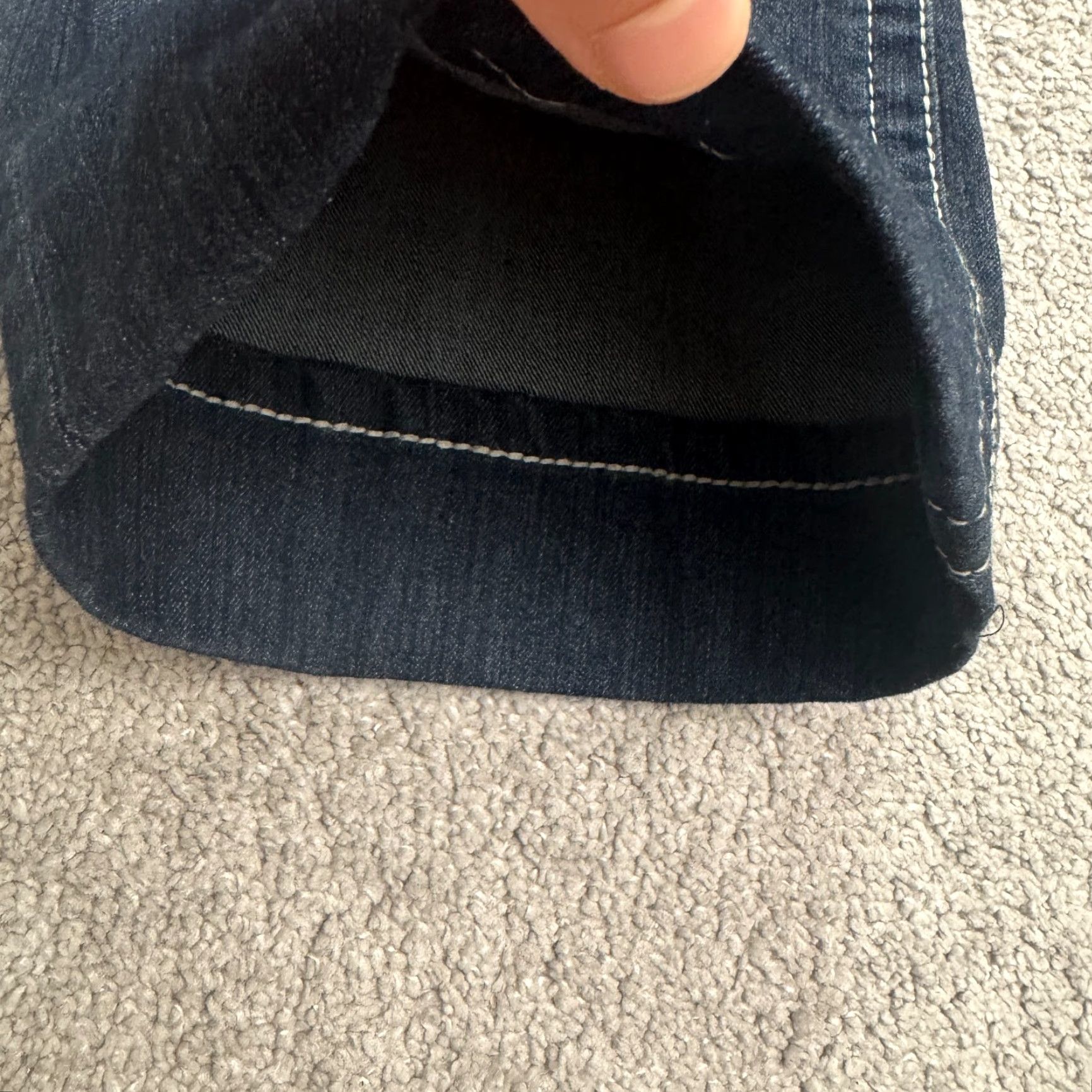 Denime VGS Slim Fit Bootcut Denim Jeans Womens 12 Blue Dark Wash Mid Rise Embro 35x30 - City Preppy Classic 90s? Size 35" - 7 Thumbnail
