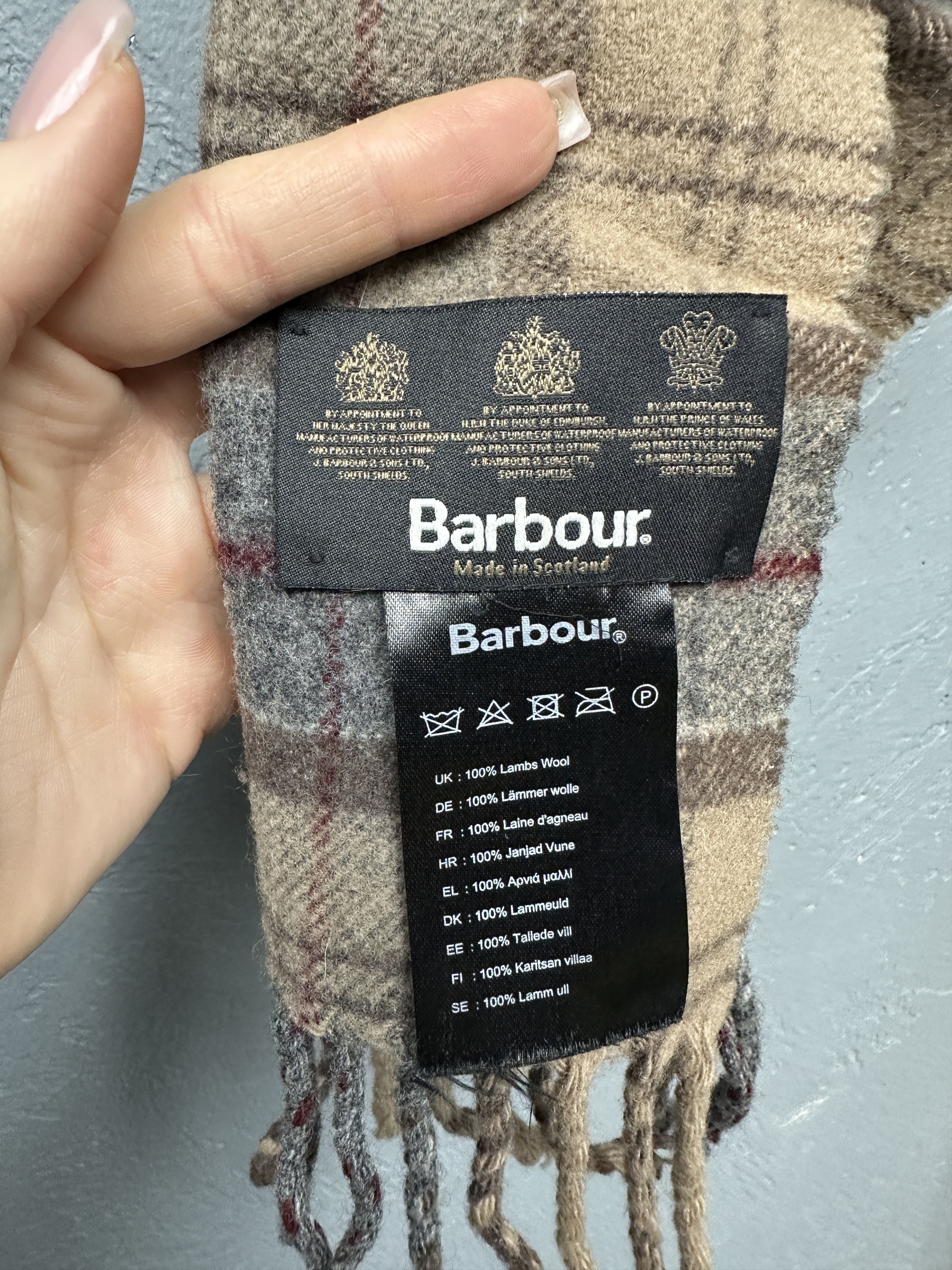 Barbour Barbour Mens Tartan Plaid Scarf Size ONE SIZE - 3 Thumbnail