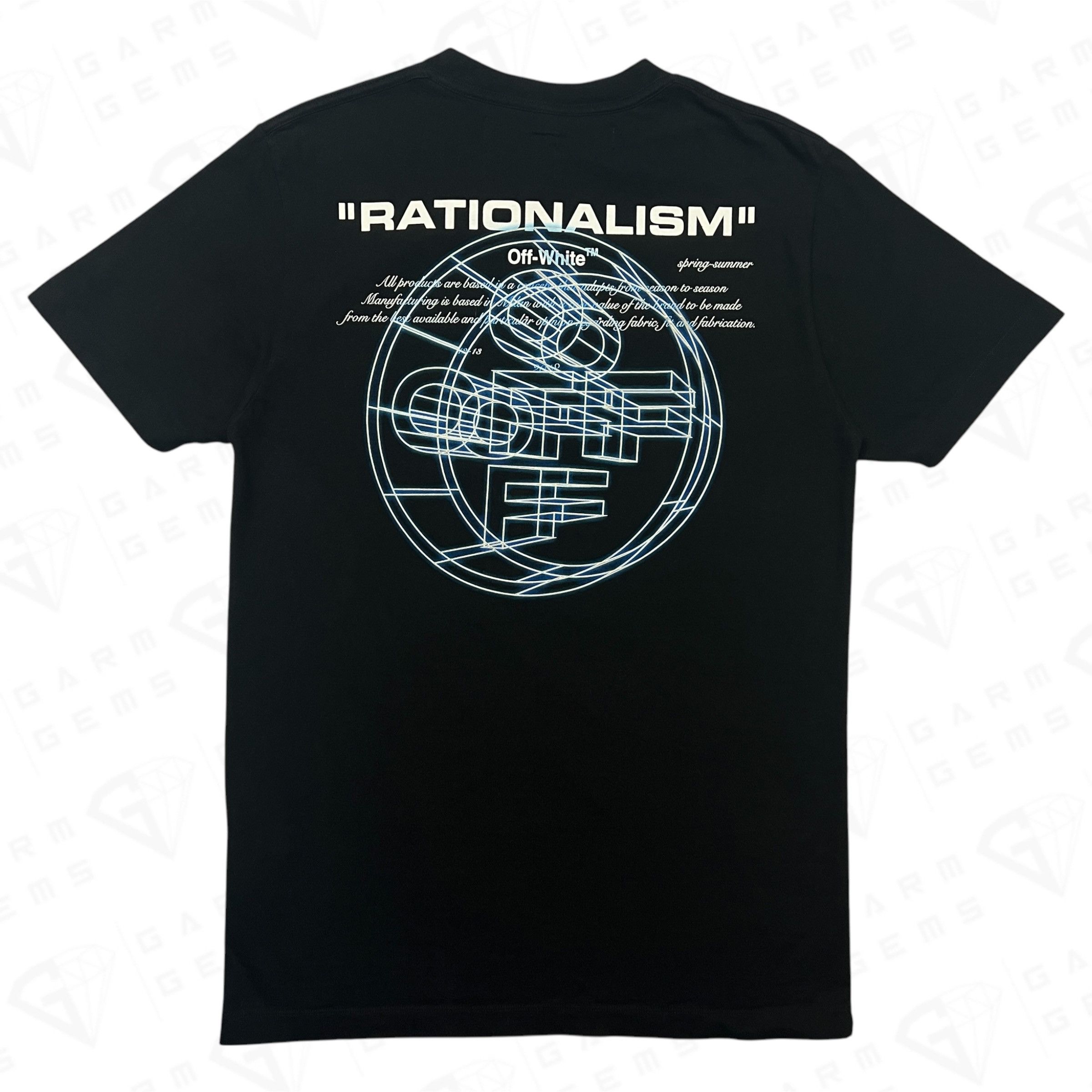 Off-White Off-White Rationalism 3D Cross Logo Glow In The Dark T-Shirt Size US M / EU 48-50 / 2 - 2 Thumbnail