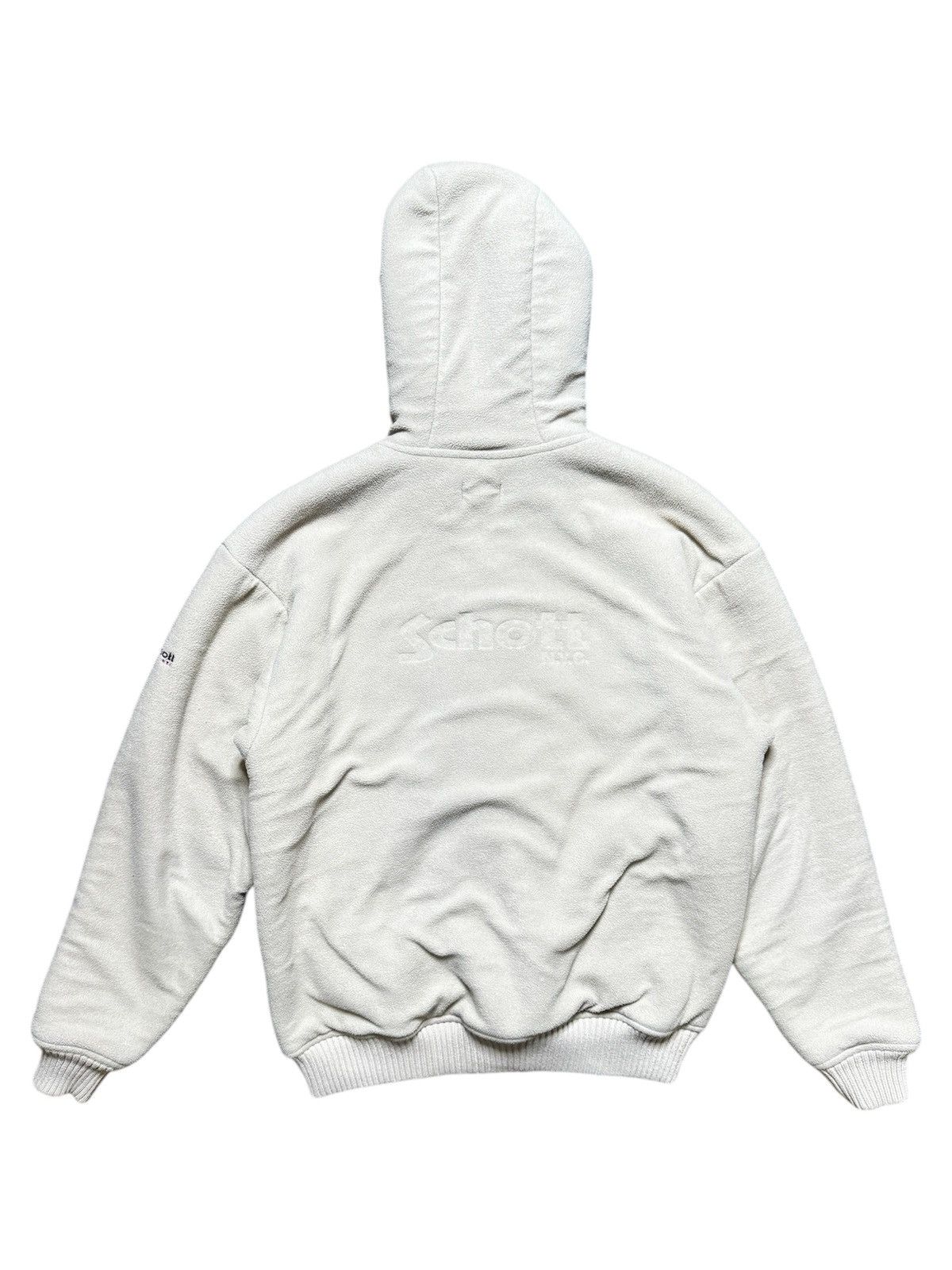 Schott × Vintage Vintage Y2K Schott Sherpa Fleece Zip Hoodie Jacket Size US M / EU 48-50 / 2 - 1 Thumbnail