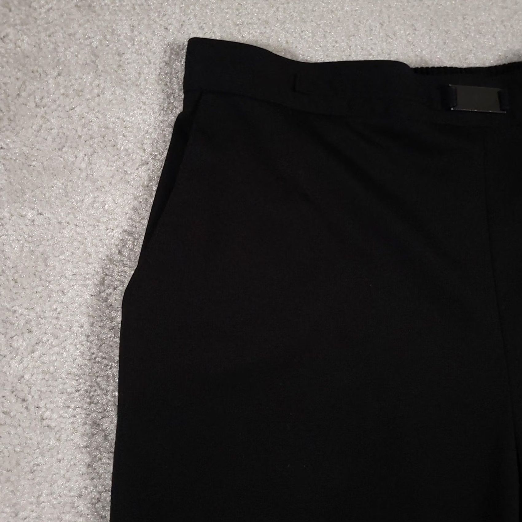 Vintage Alfred Dunner Pants Womens 12 Black Straight Leg Pull On Stretch Career Workwear Dress Pants Ladies Workwear Size 34" / US 12 / IT 48 - 3 Thumbnail
