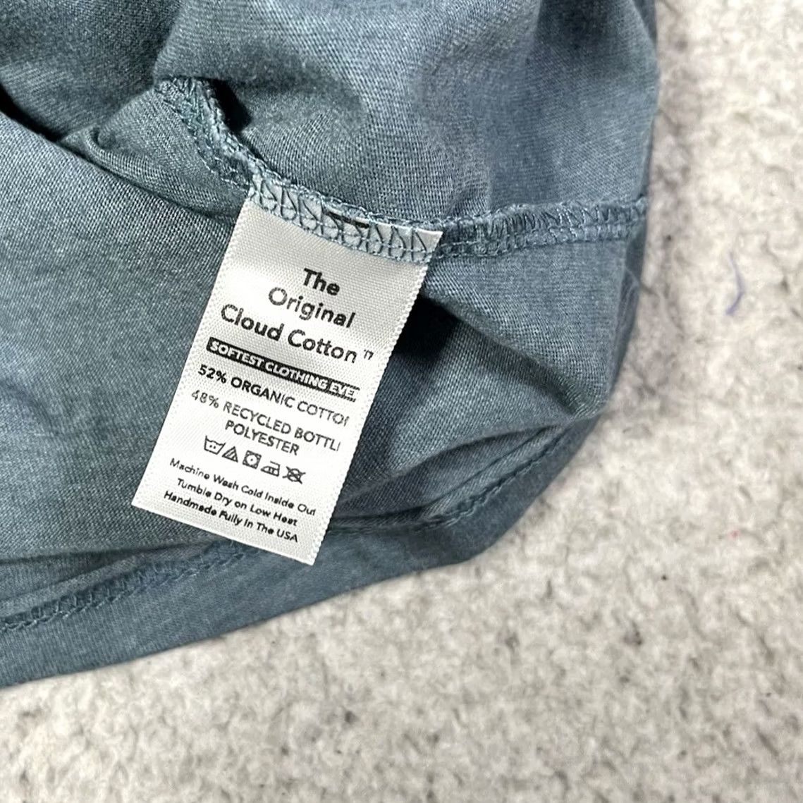 Vintage Soft Serve Hoodie Womens 2XL Blue Cloud Cotton Sweatshirt Pullover Stretch Size XXL / US 16-18 / IT 52-54 - 3 Thumbnail