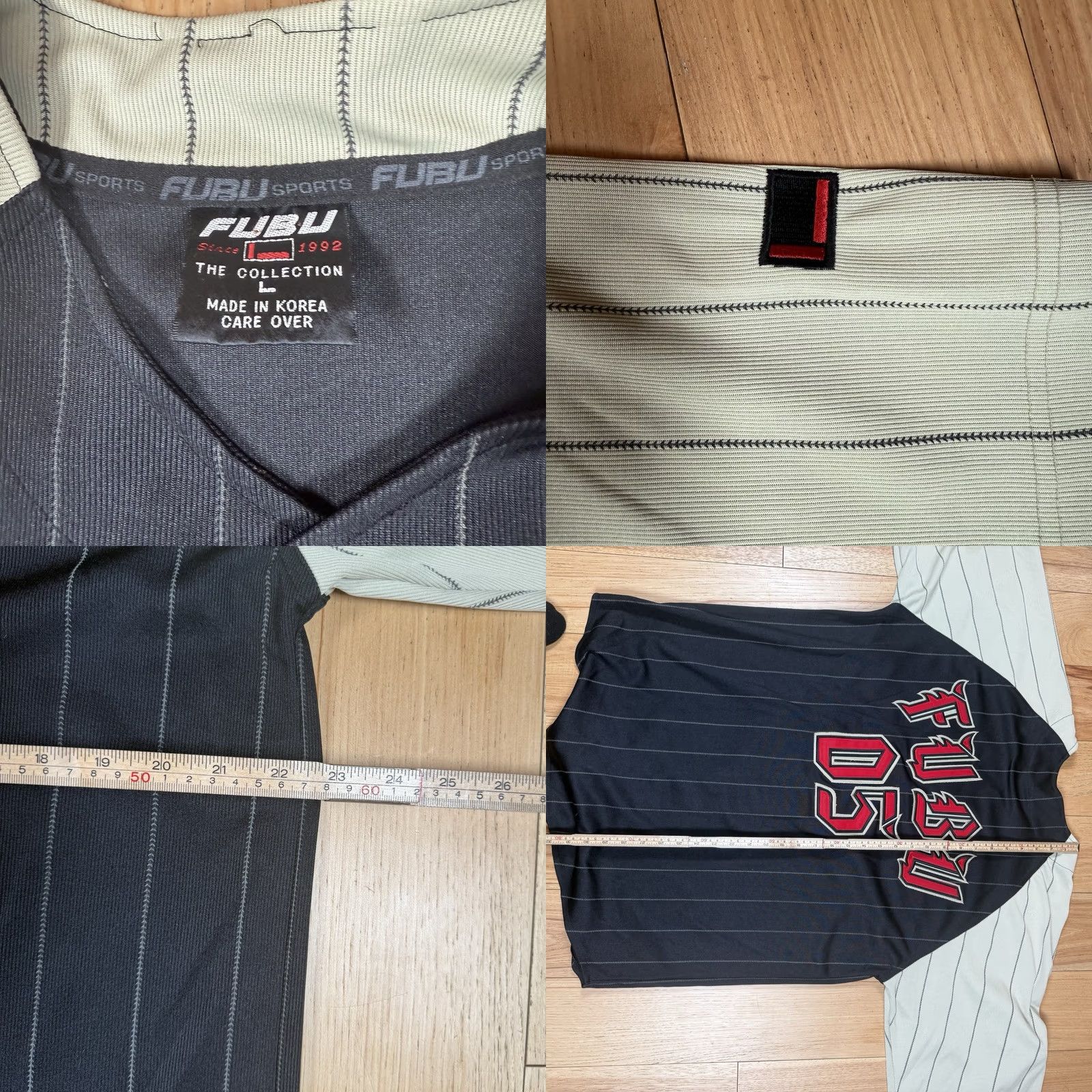 Fubu VINTAGE FUBU 05 Sports Baseball Jersey Button Mens Large Black Red Y2K Size US L / EU 52-54 / 3 - 8 Thumbnail