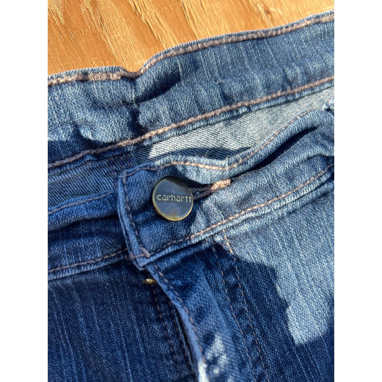 Carhartt Carhartt FR Jeans Mens 36x32 Blue Denim Carpenter Utility Size US 36 / EU 52 - 12 Thumbnail