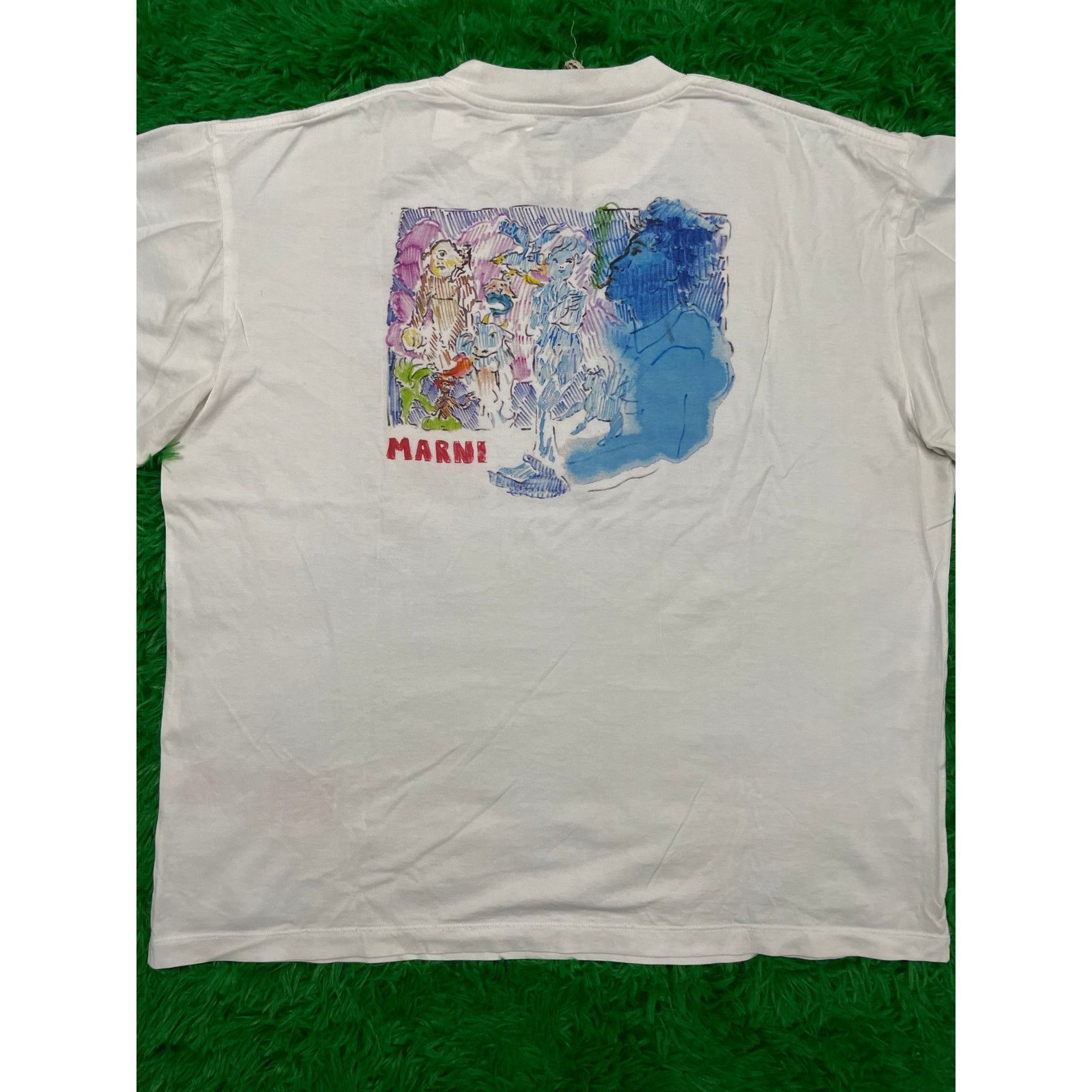 Marni Marni Tee White Purple 50 Used Size US M / EU 48-50 / 2 - 2 Thumbnail