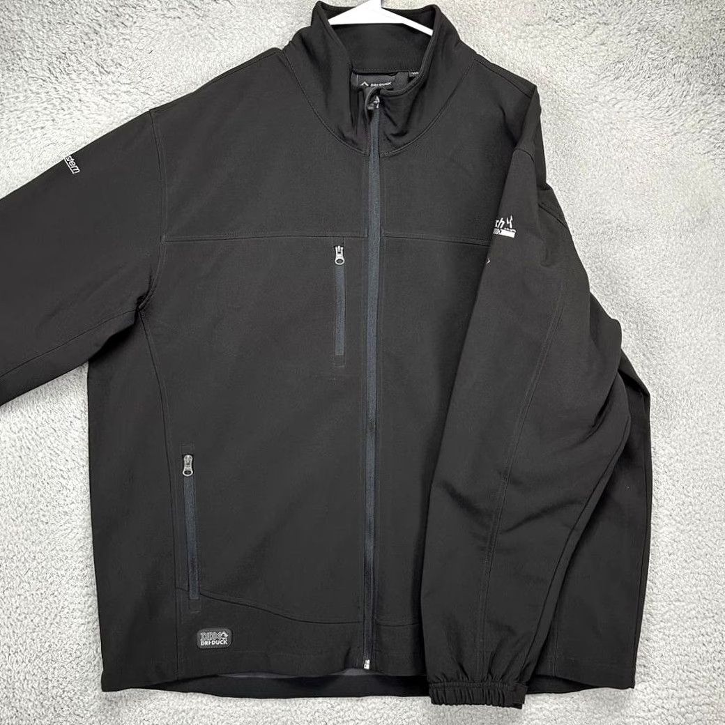 Vintage DDX Full Zip Jacket Men 2XL Black Fleece Lined Softshell Stretch Outdoor Walking Shirt Jacket Mens XLT Size US XXL / EU 58 / 5 - 2 Thumbnail