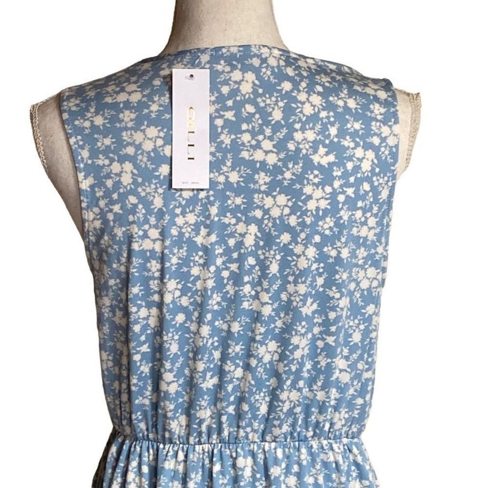 Other Gilli light Blue & White Floral Wrap Midi Dress Size Medium Size M / US 6-8 / IT 42-44 - 4 Thumbnail