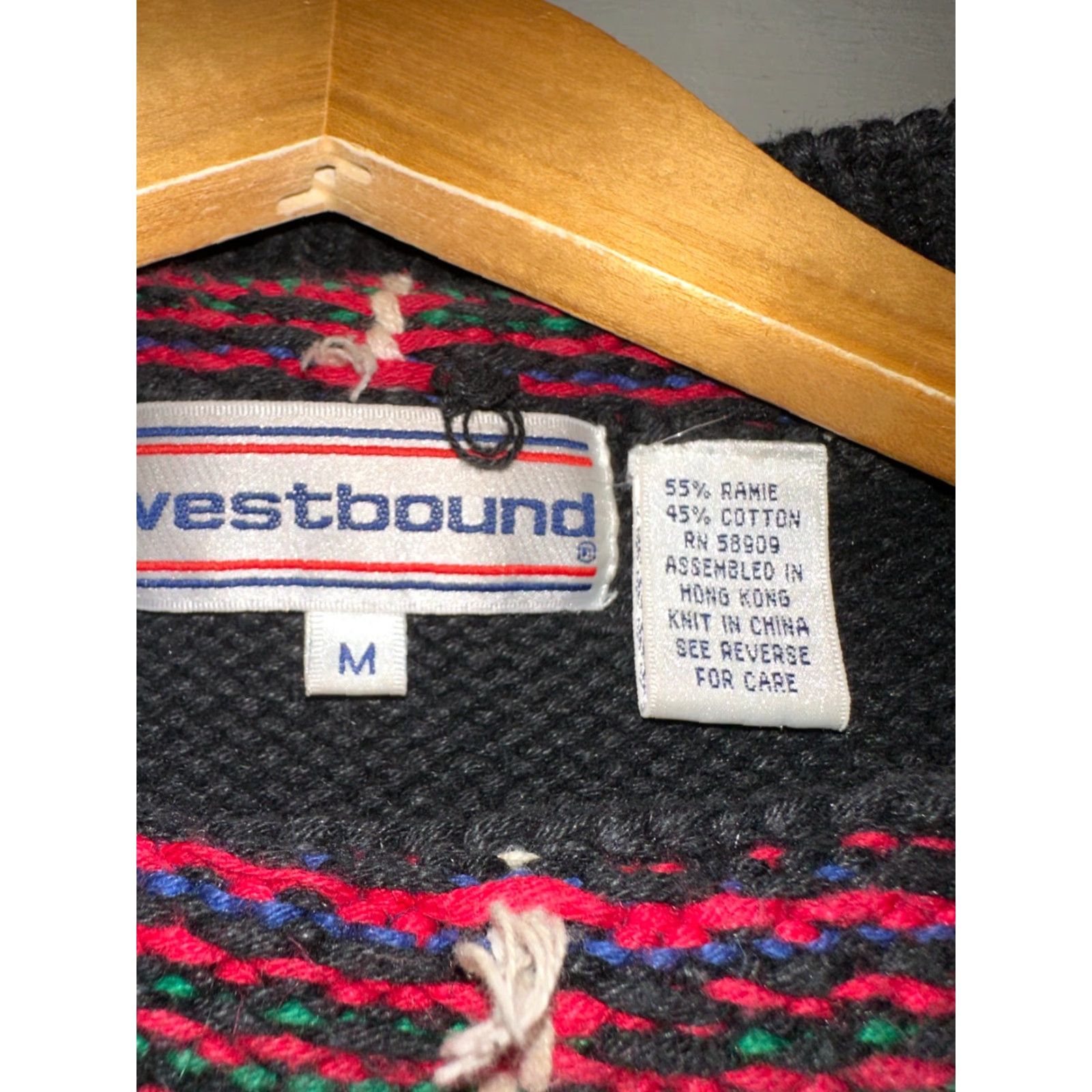 Vintage VINTAGE Westbound Sweater Women's Medium Black Solid Christmas Heavyweight Knit Crew Neck Long Sleeve Crochet Embroidered Pullover Size M / US 6-8 / IT 42-44 - 3 Thumbnail