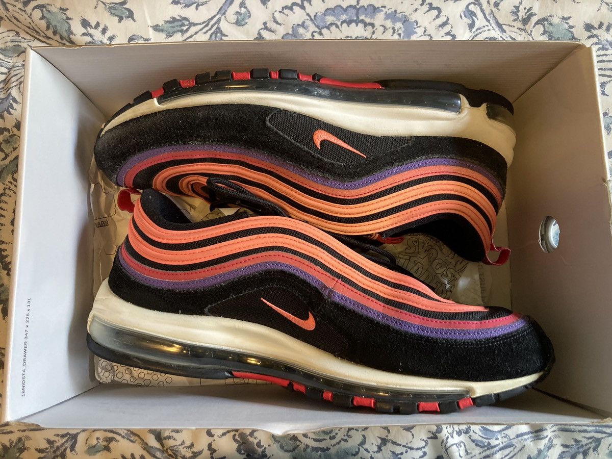 Nike Nike Air Max 97 Sunset Men’s Sneakers Black/Purple/Orange Size US 13 / EU 46 - 1 Thumbnail