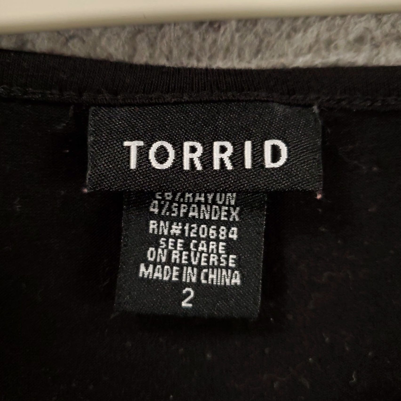 Torrid Torrid Women's Top 2X Black Tan Leopard Print Long Sleeve Tunic Stretchy Casual Blouse Knit Polyester Rayon Spandex Tunic Size XXL / US 16-18 / IT 52-54 - 5 Thumbnail