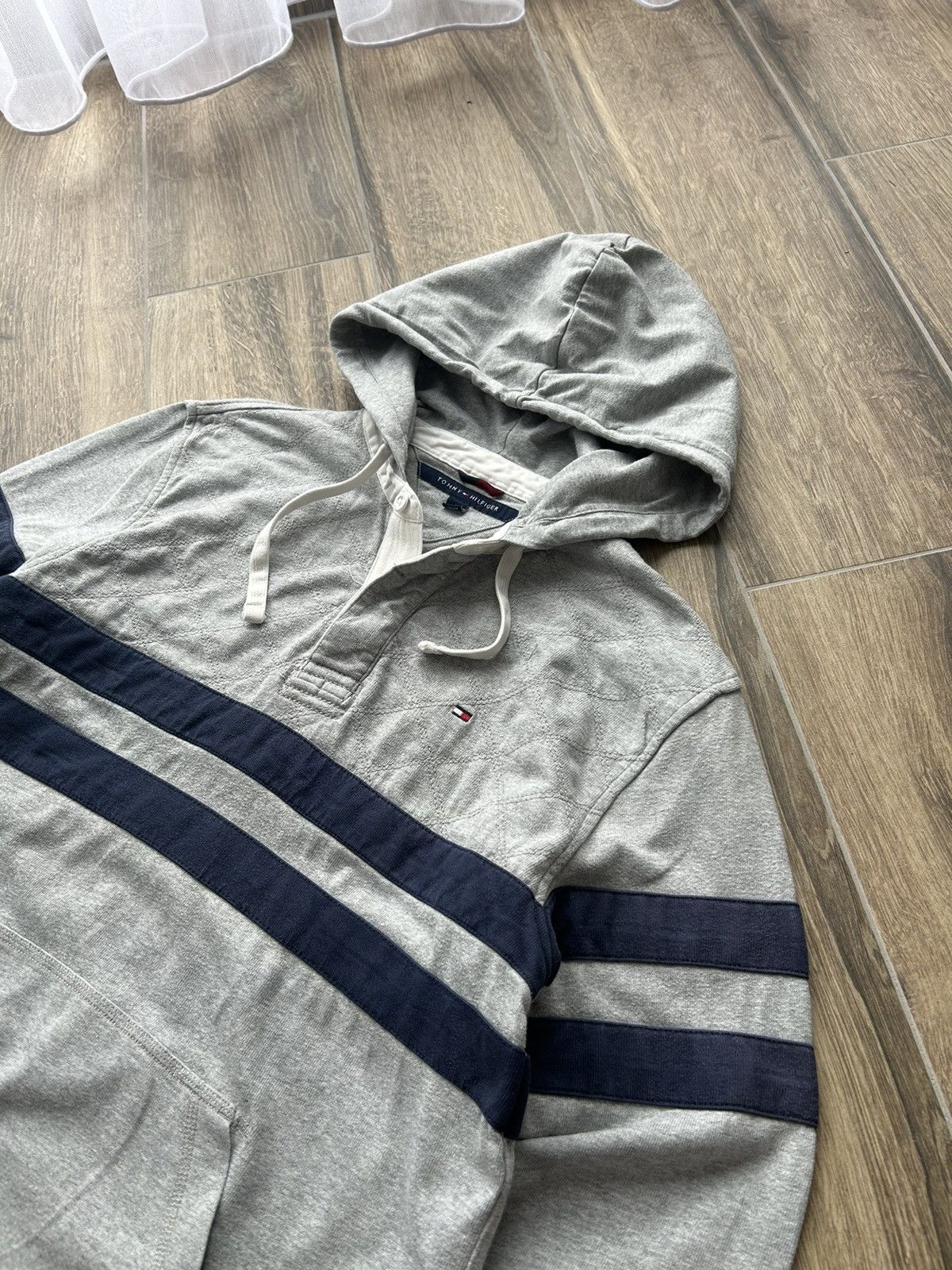 Tommy Hilfiger × Vintage Vintage Tommy Jeans Rugby hoodies mens rare Size US M / EU 48-50 / 2 - 2 Thumbnail