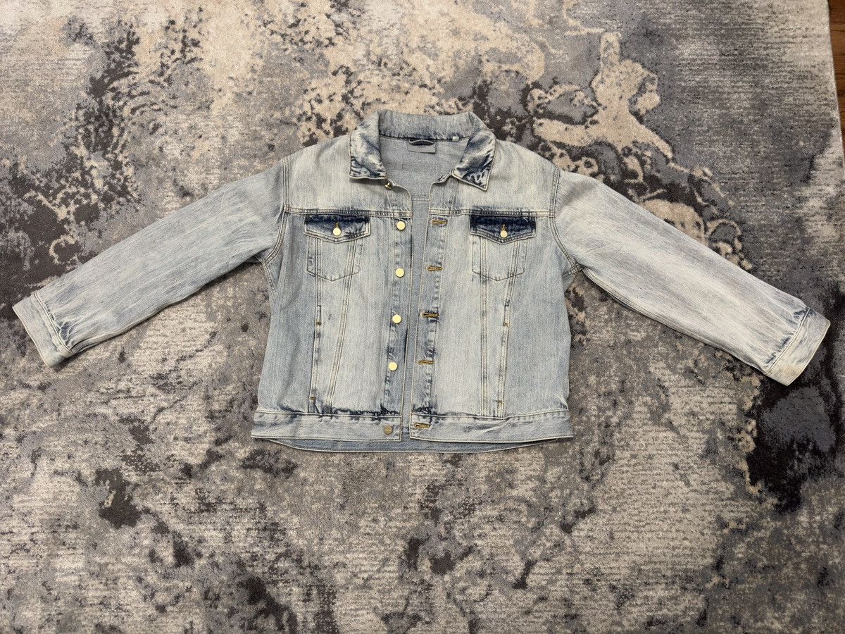 image of Fear Of God Essentials Light Indigo Denim Trucker, Men's (Size Large)