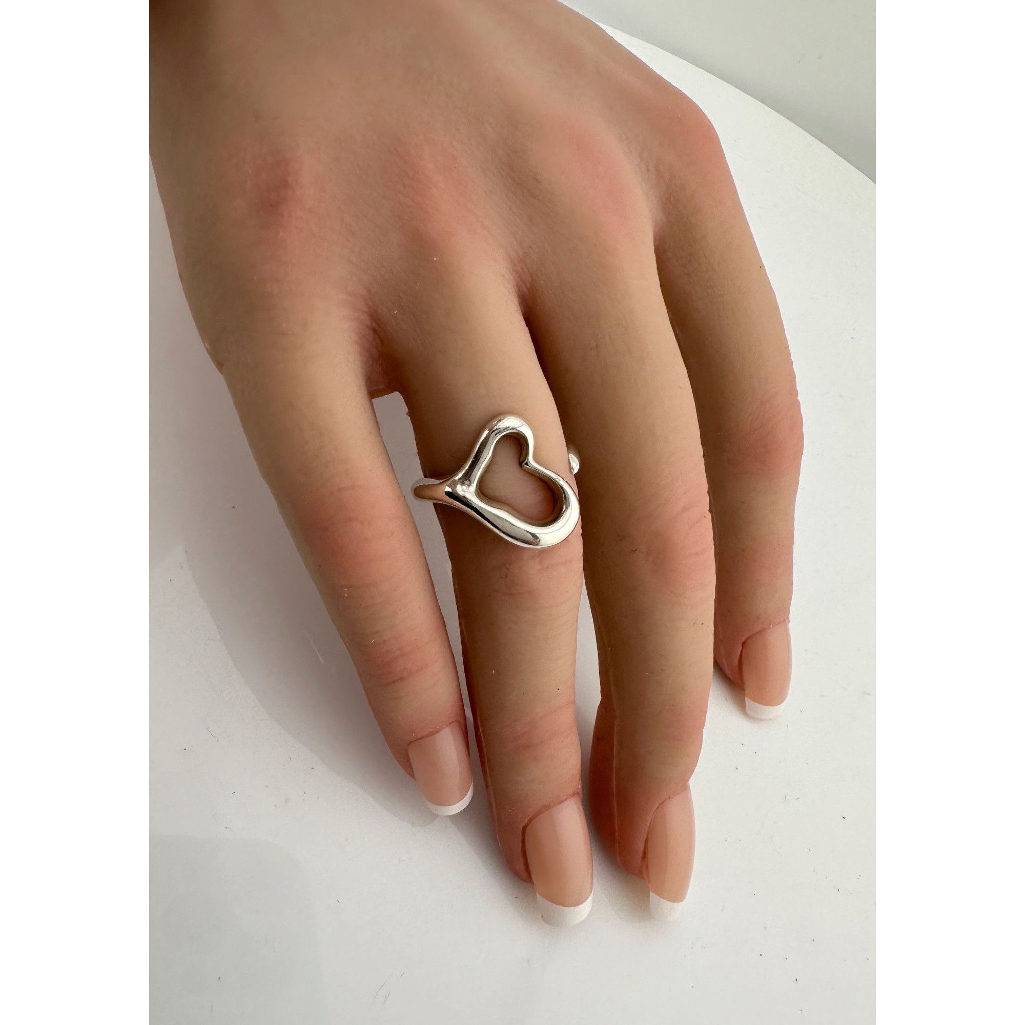 Tiffany & Co. Tiffany & Co Open Heart Ring - Sterling Silver - Size 5.5 Size ONE SIZE - 12 Thumbnail