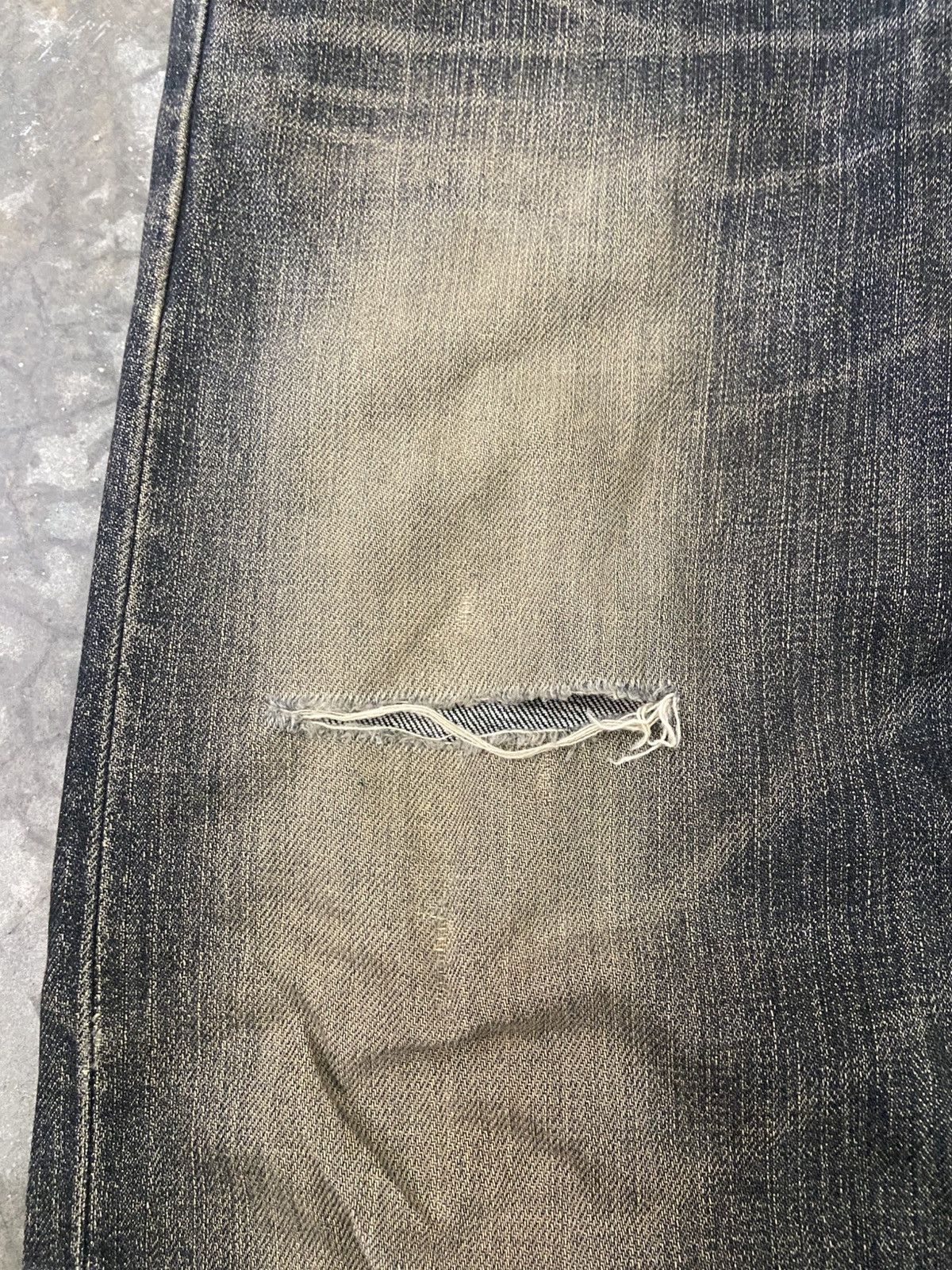 Edwin × Japanese Brand Edwin 505 LowRize Fly Button Distressed Denim Size US 30 / EU 46 - 5 Thumbnail