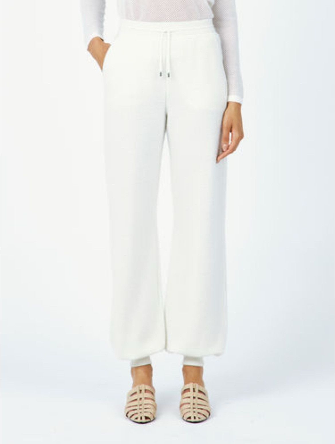 Loro Piana o1srvl11e0125 FAN6221 Fuji Pant in White Size 30" / US 8 / IT 44 - 2 Thumbnail
