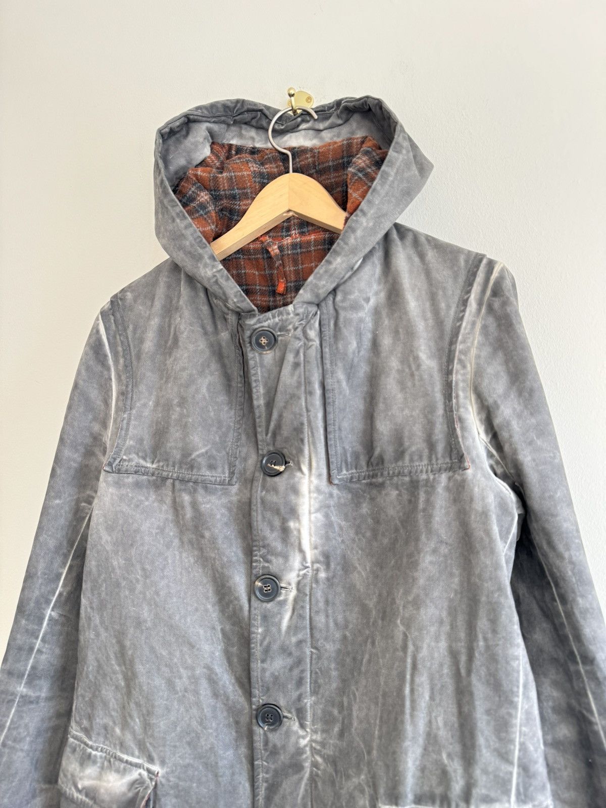 Our Legacy × Vintage Liquid Garment-Dye Natural Faded Workwear Jacket Lined Italy Size US M / EU 48-50 / 2 - 2 Thumbnail