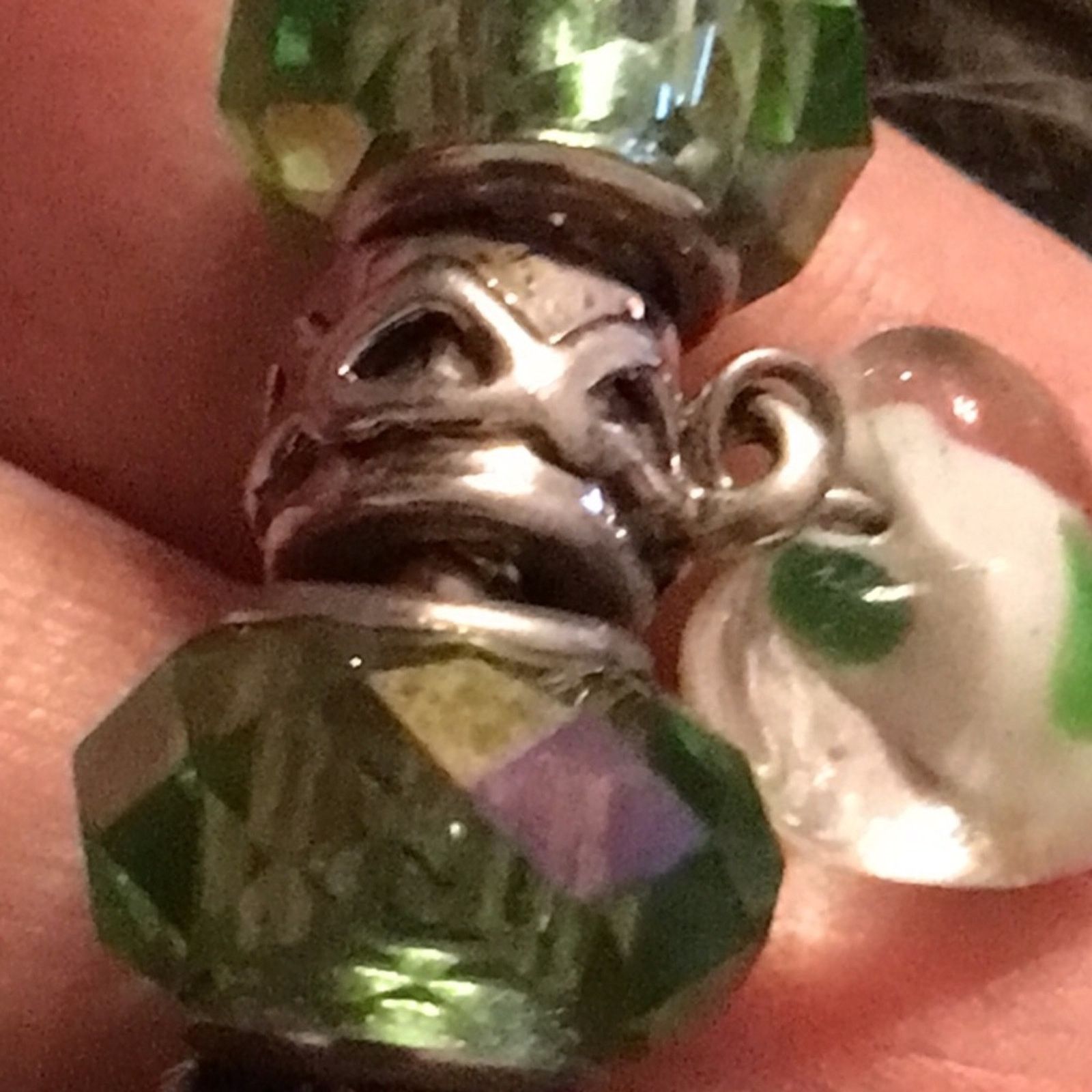 Jewelry Charmed Feelings green & silver charm bracelet Size ONE SIZE - 4 Thumbnail