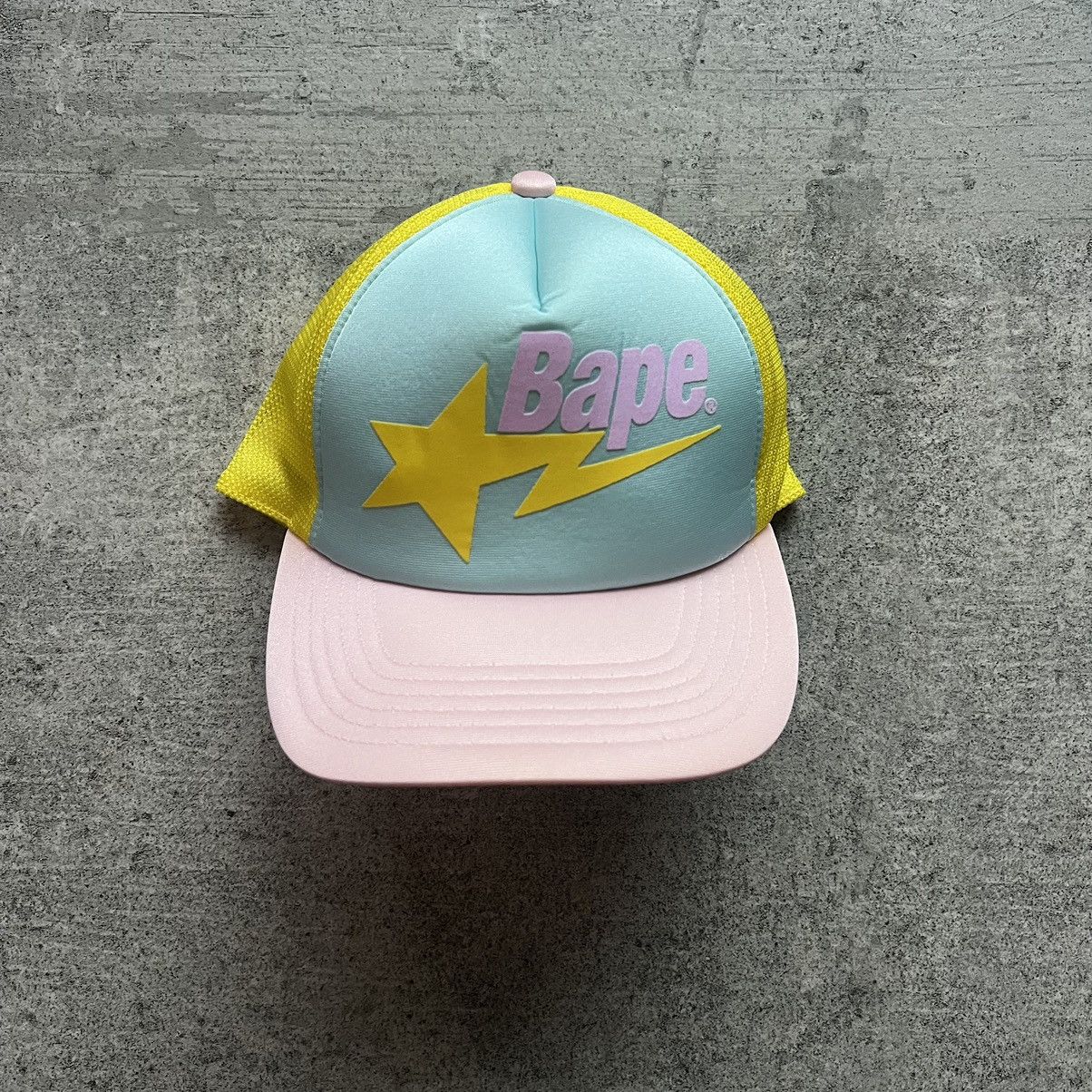 Bape A Bathing Ape BAPE Cotton Candy Bapesta Mesh Trucker