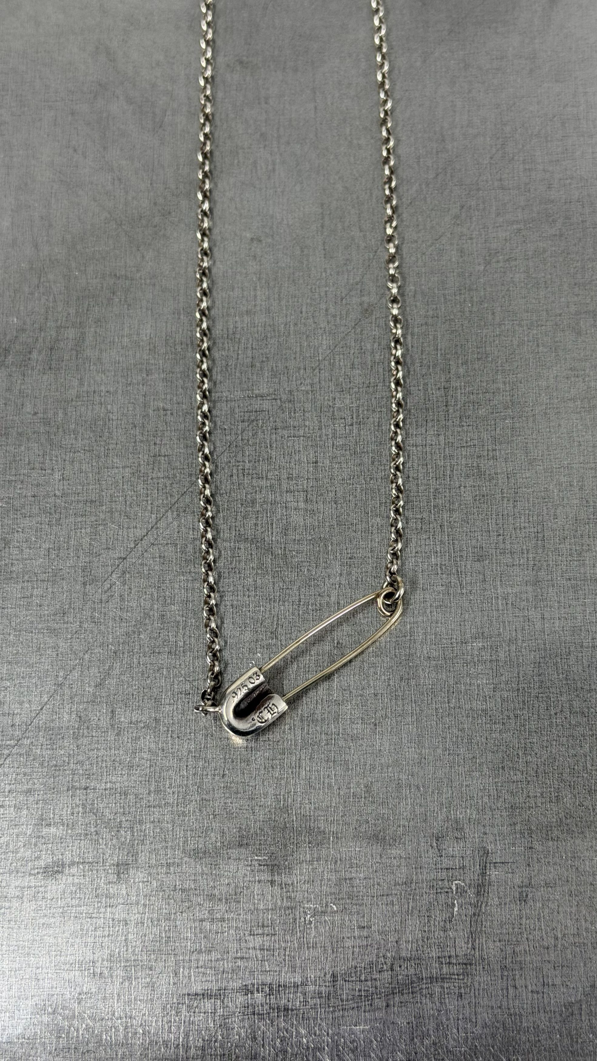 Chrome Hearts CHROME HEARTS SILVER SAFETY PIN NECKLACE CHAIN Size ONE SIZE - 3 Thumbnail