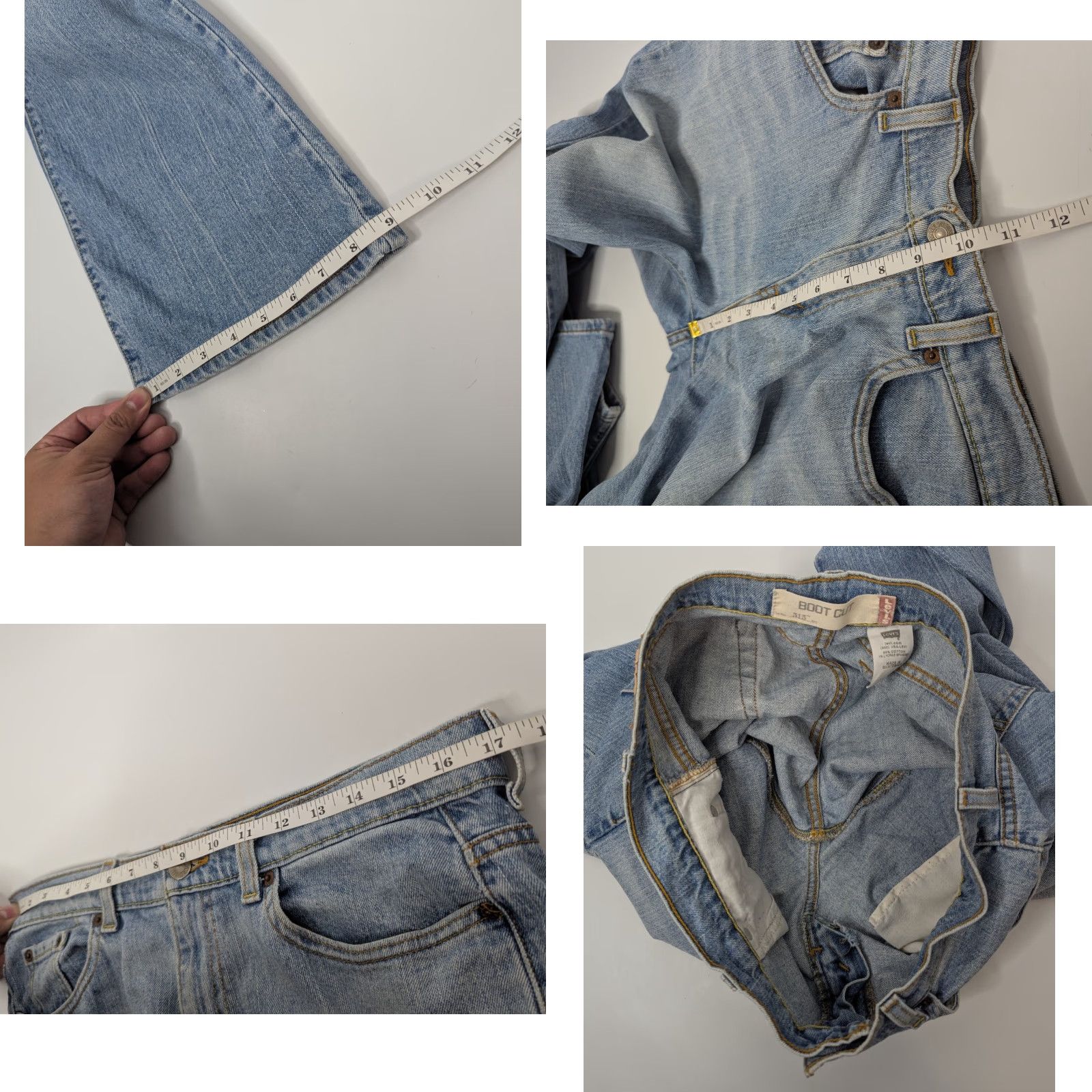 Levi's VINTAGE Levi's 515 Jeans Womens 10M Blue Denim Bootcut Mid Rise Medium Wash Retro Y2K Jeans Size 32" / US 10 / IT 46 - 8 Thumbnail