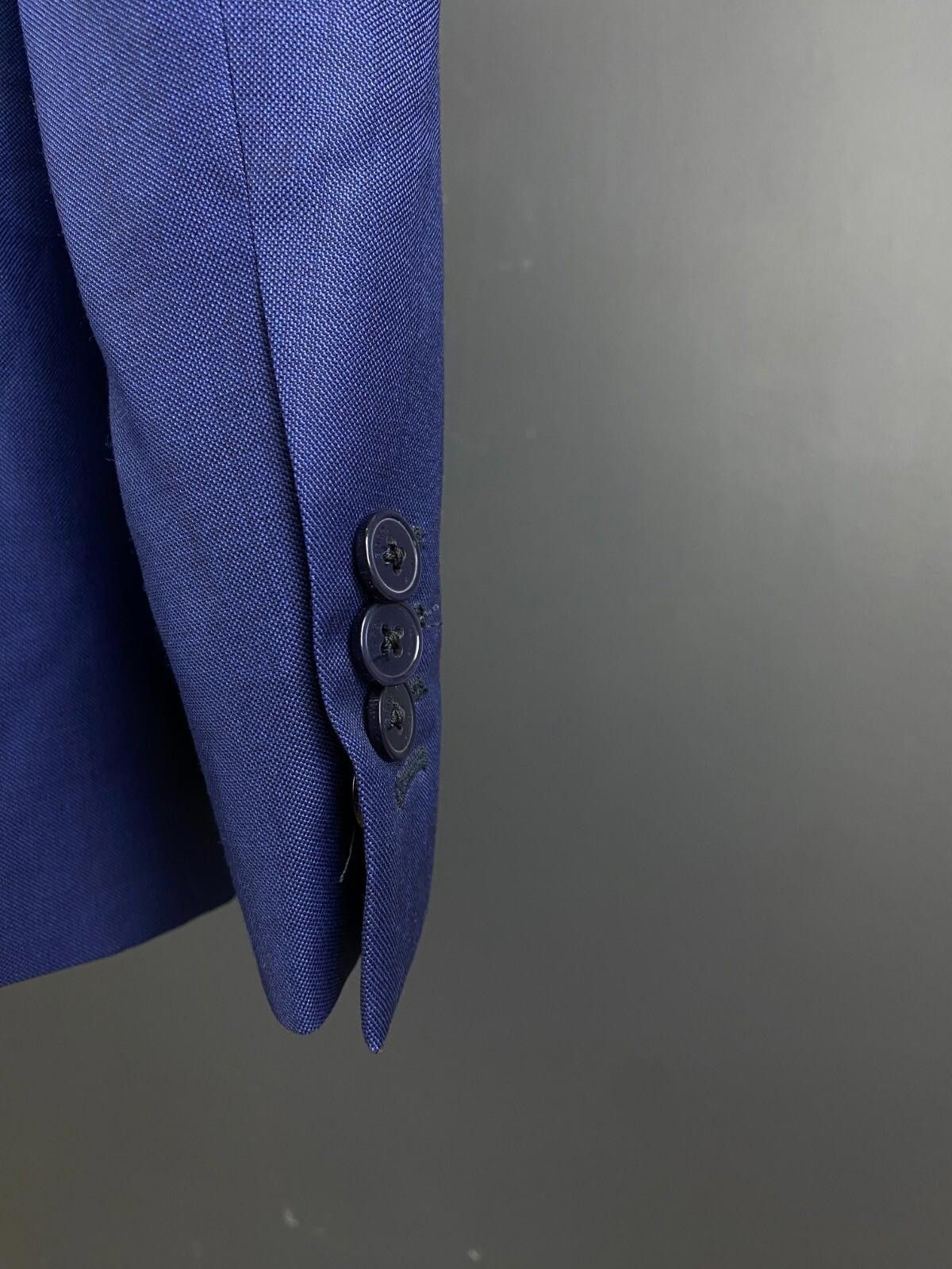 Designer Boggi Milano Icons Blue Wool Two Button Size EU 48 US 38 M Size 40R - 9 Thumbnail