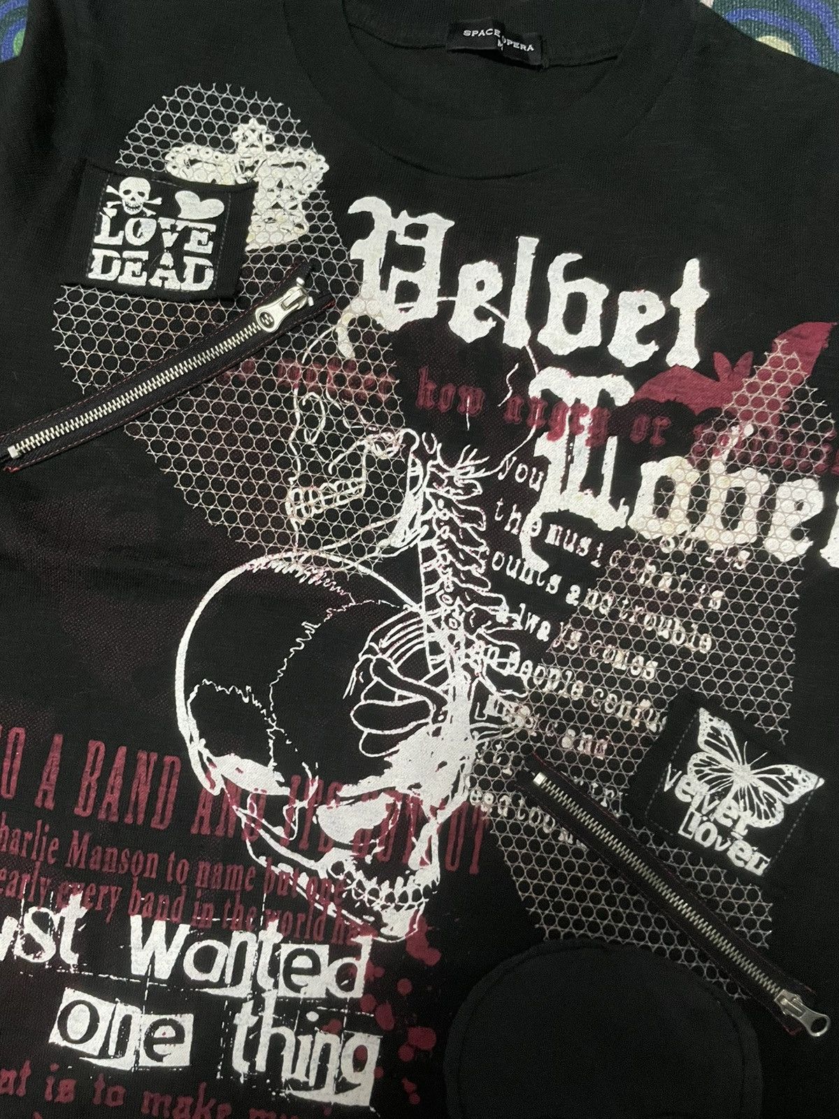 Japanese Brand × Le Grande Bleu (L.G.B.) × Seditionaries Space Opera Japan Charles Manson Poems Punk Tshirt Size US XS / EU 42 / 0 - 6 Thumbnail