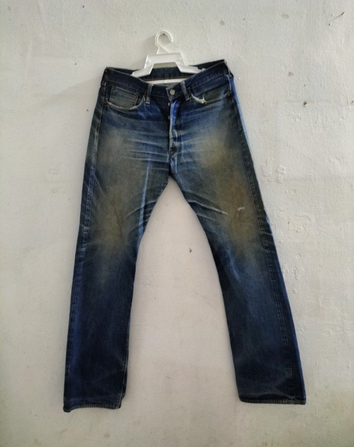 TOYS McCOY AMAZING 🔥🔥 JOE McCoy’s SELVEDGE DENIM TRASH JEANS DISTRESSED Size US 32 / EU 48 - 1 Thumbnail