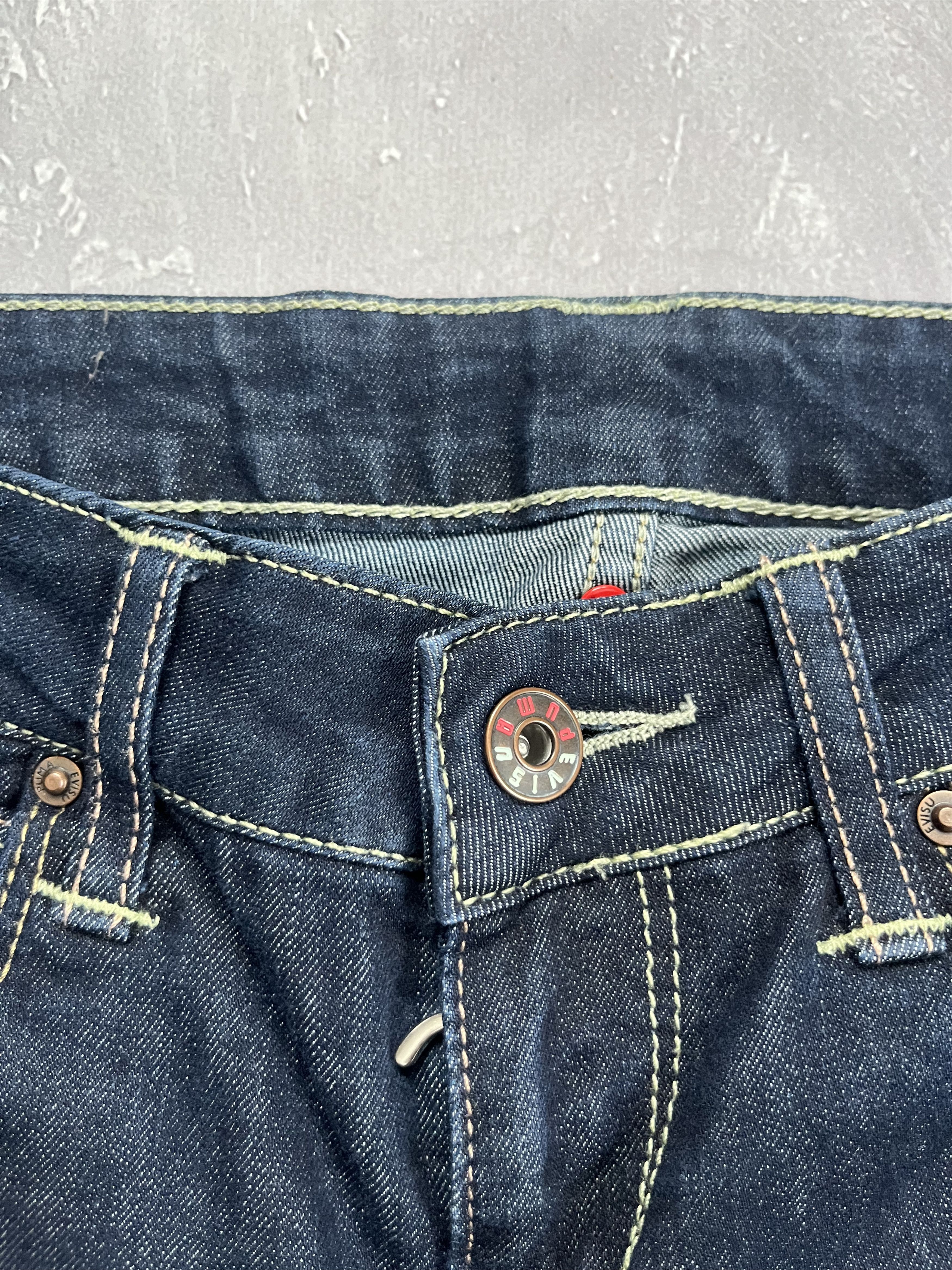 Evisu × Puma Evisu Puma Raw Denim Low Rise Women's Jeans Rare Size 26" / US 2 / IT 38 - 7 Thumbnail