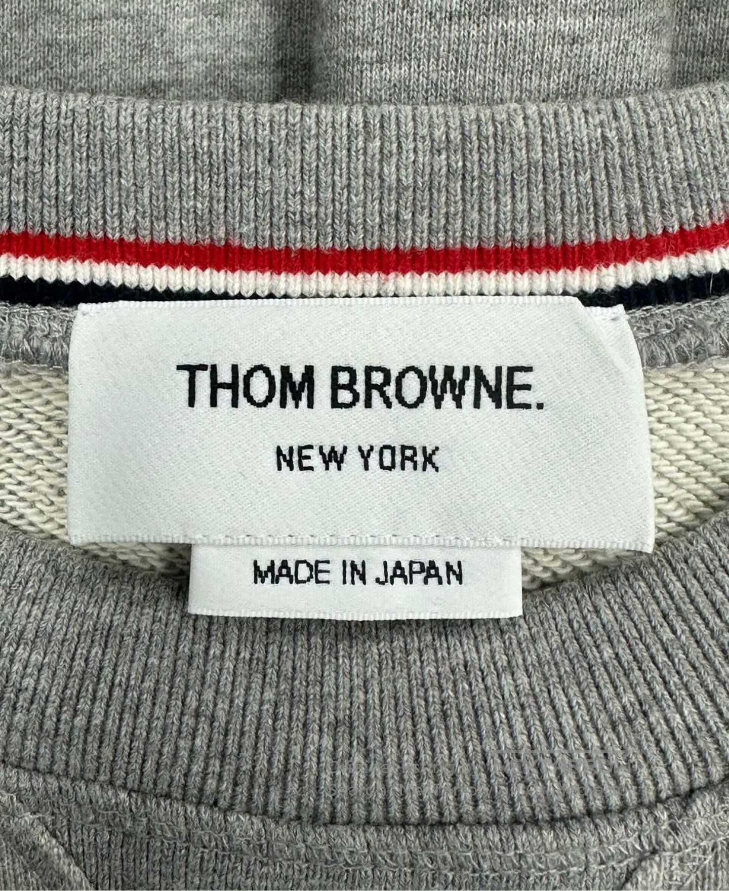 Thom Browne Thom Browne Gray Classic Four-Stripe Long Sleeve Sweater| Size US L / EU 52-54 / 3 - 3 Thumbnail