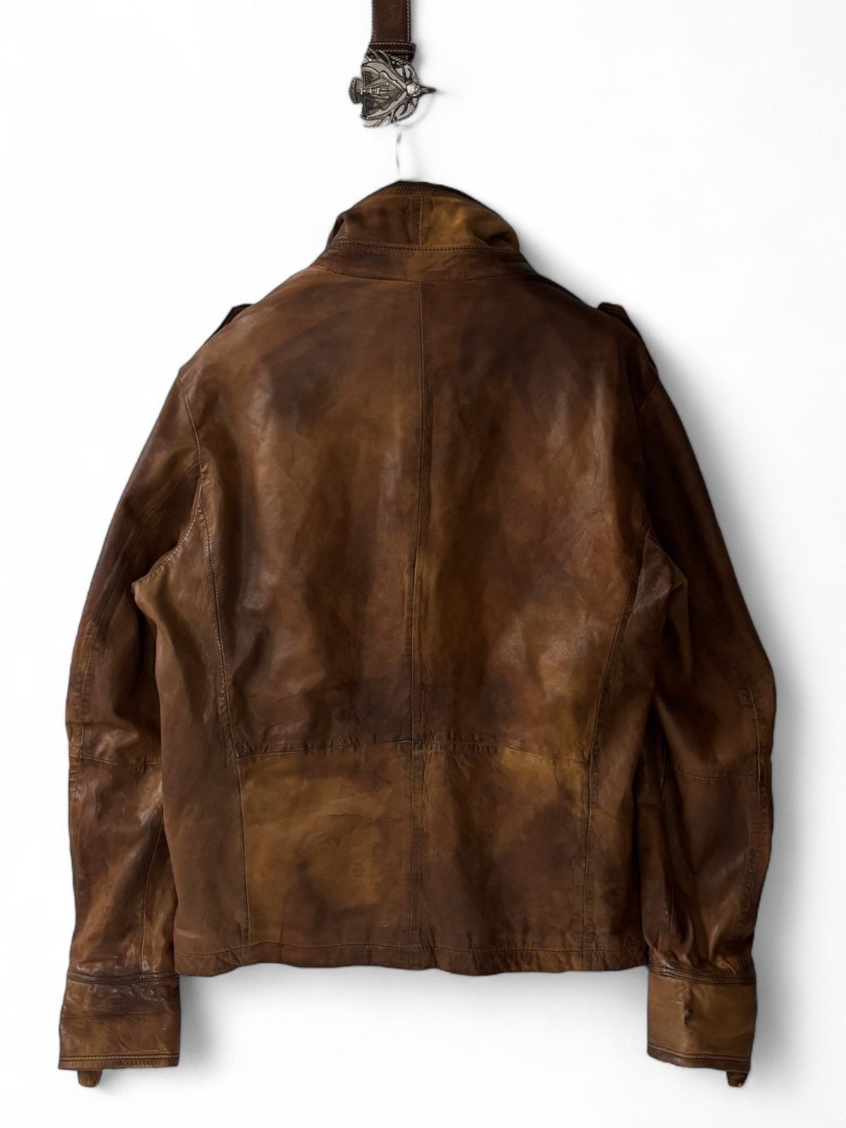 Diesel Vintage Diesel Leather Jacket Size US XXL / EU 58 / 5 - 2 Thumbnail