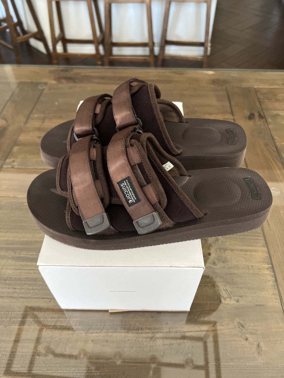 image of Suicoke Sandals Thick Sole in Brown, Men's (Size 11)