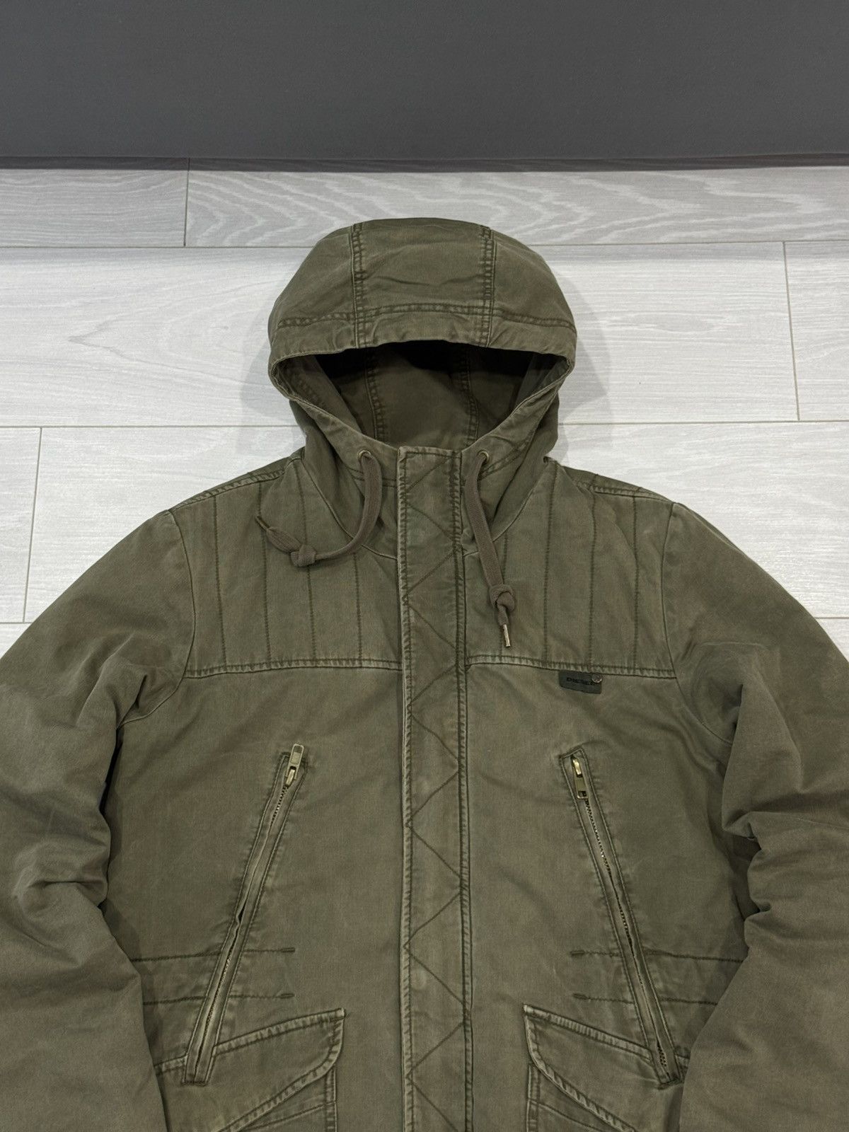 Diesel Diesel 90s Military Jacket - Green Multipocket Zip Up Size L Size US L / EU 52-54 / 3 - 3 Thumbnail
