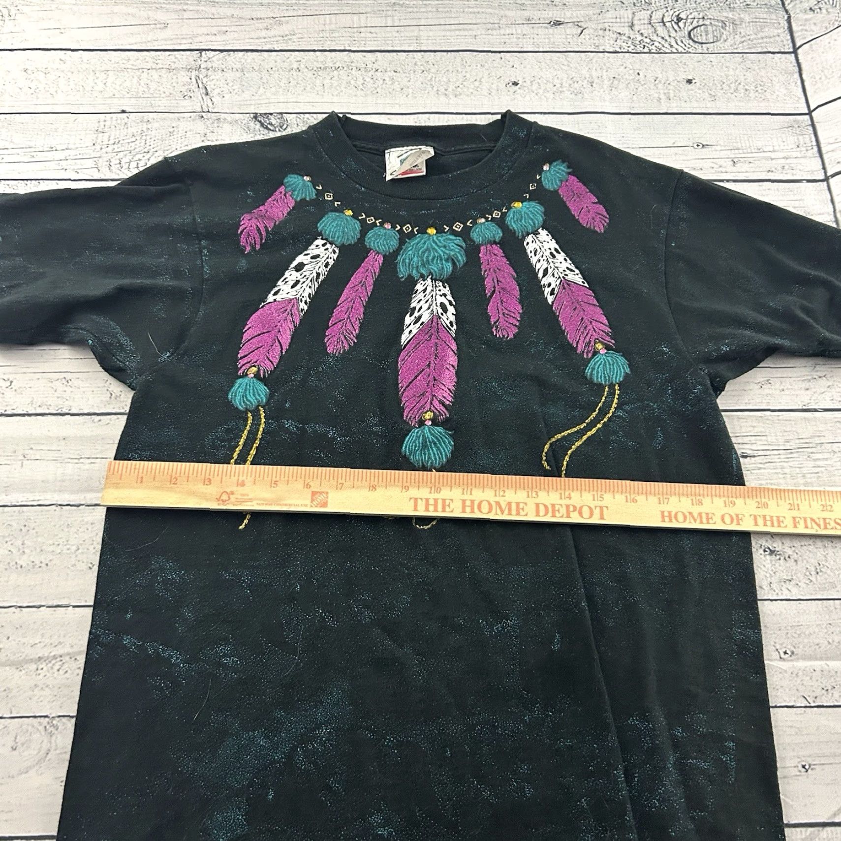 Vintage VINTAGE Buffalo Aztec Short Sleeve T Shirt Men's M Black Buffalo Feather Aztec Short Sleeve T Shirt Mens Black 90s Size US M / EU 48-50 / 2 - 4 Thumbnail