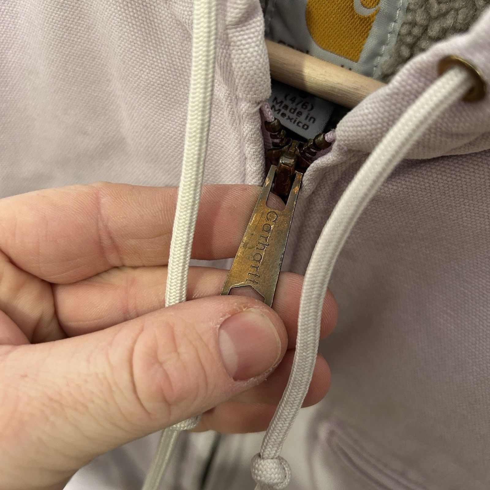 Carhartt Y2k Carhartt Sherpa-Lined Hooded Detroit Jacket “Pale Pink” Size S / US 4 / IT 40 - 14 Thumbnail