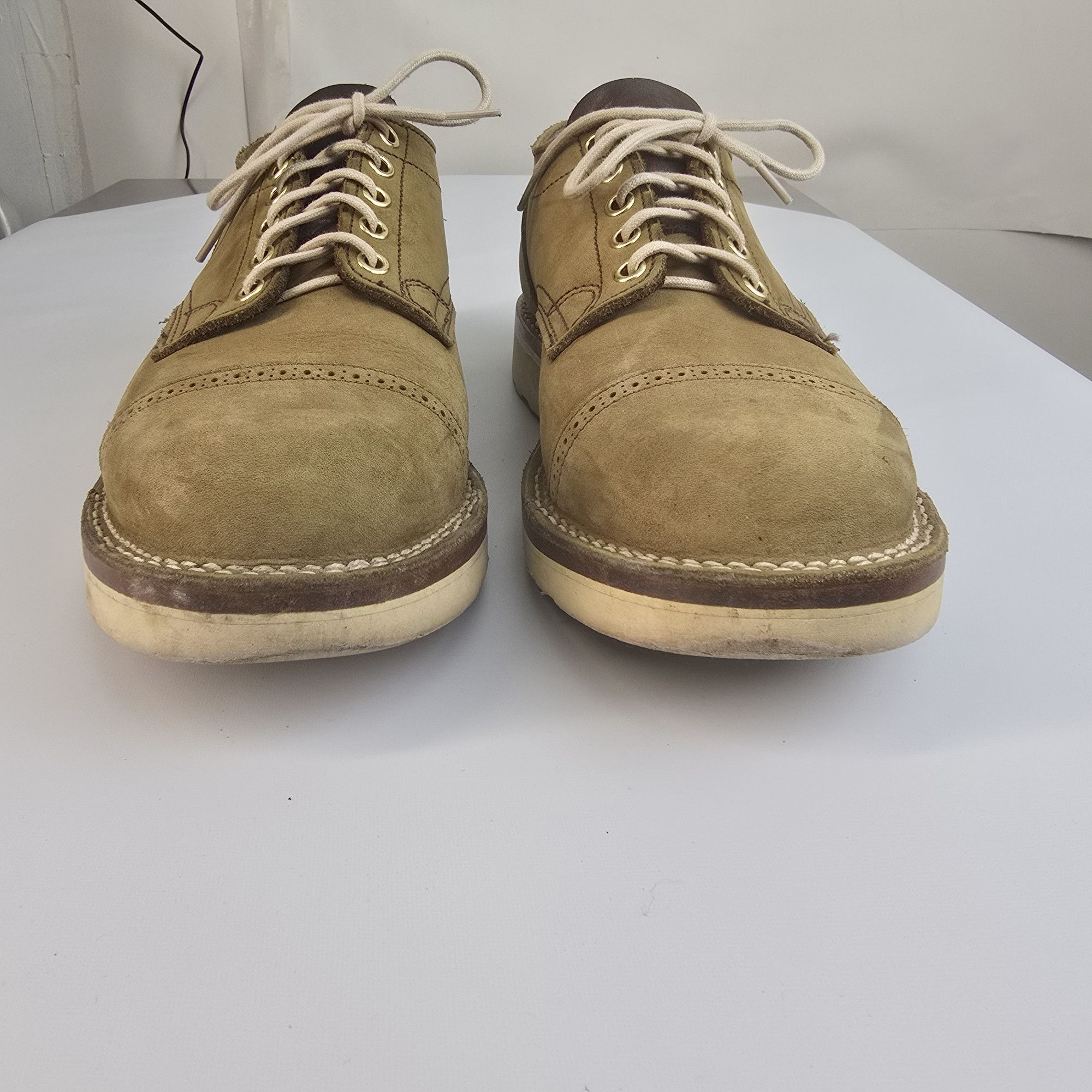 Viberg VIBERG BOOTS Oxford Shoes Olive brogued nubuck Christy sole Size US 7.5 / EU 40-41 - 6 Thumbnail