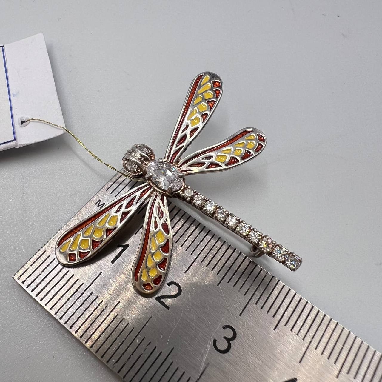 Sterling Silver Vintage Pin Brooch Sterling Silver 925 Enamel Marked Tag Size ONE SIZE - 4 Thumbnail