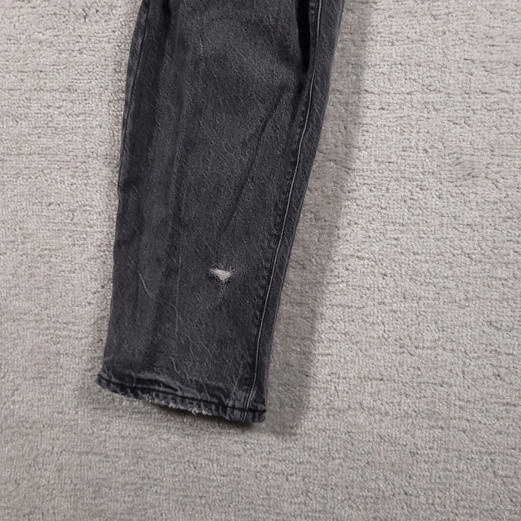 American Eagle Outfitters VINTAGE American Eagle Outfitters Mom Jeans Women 12 Tall Black Stretch High Distressed Jeans Mens Womens Girls Size 34" / US 12 / IT 48 - 5 Thumbnail