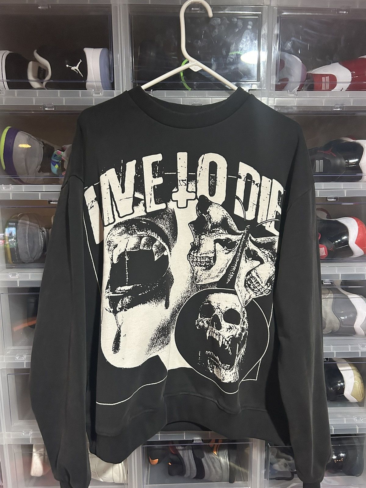 Designer × Vintage LIVE TO DIE BRAND NEW CREW Size US S / EU 44-46 / 1 - 1 Thumbnail