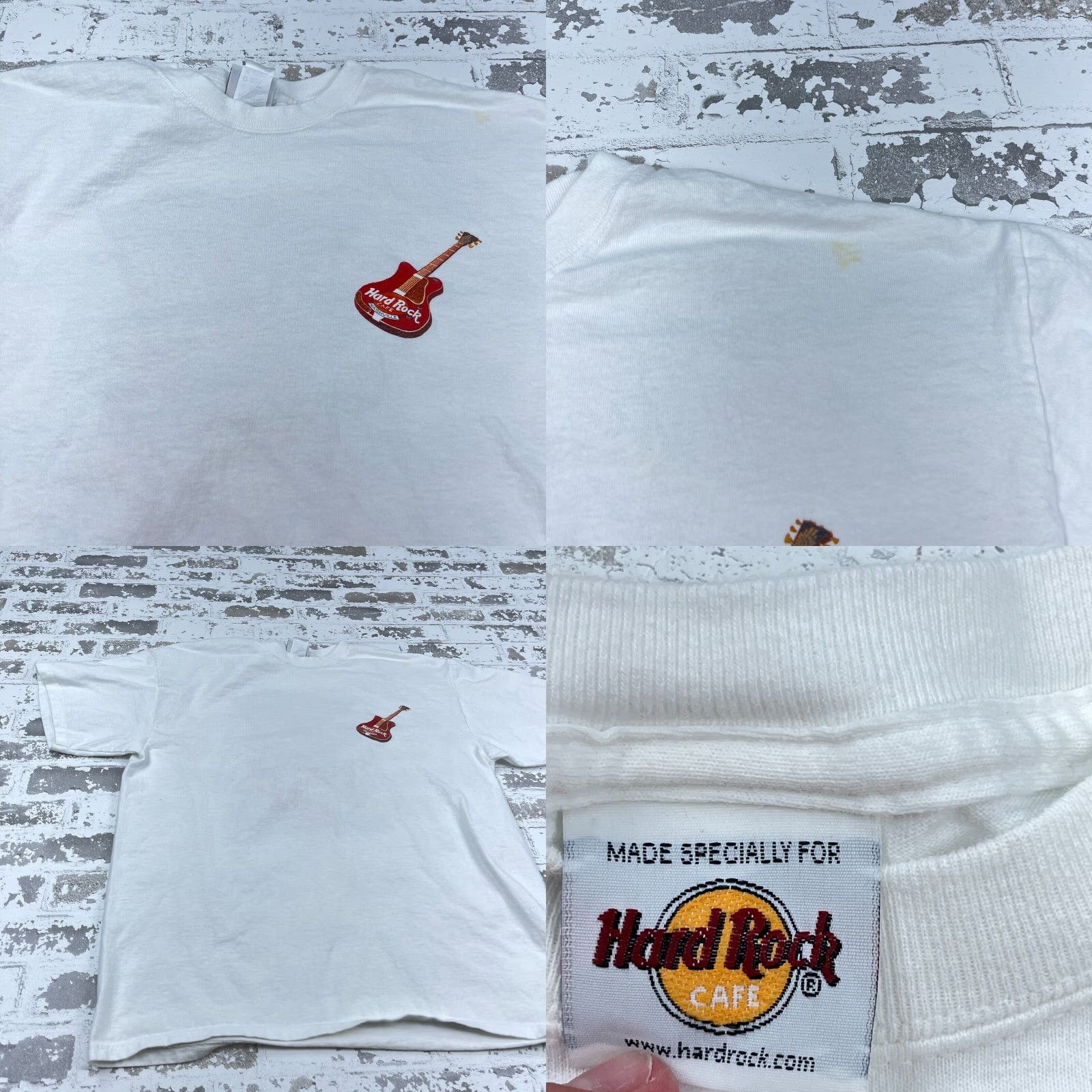 Hard Rock Cafe VINTAGE Hard Rock Cafe Shirt Men L White Graphic Print 90s Retro Logo T-Shirt Size US L / EU 52-54 / 3 - 8 Thumbnail