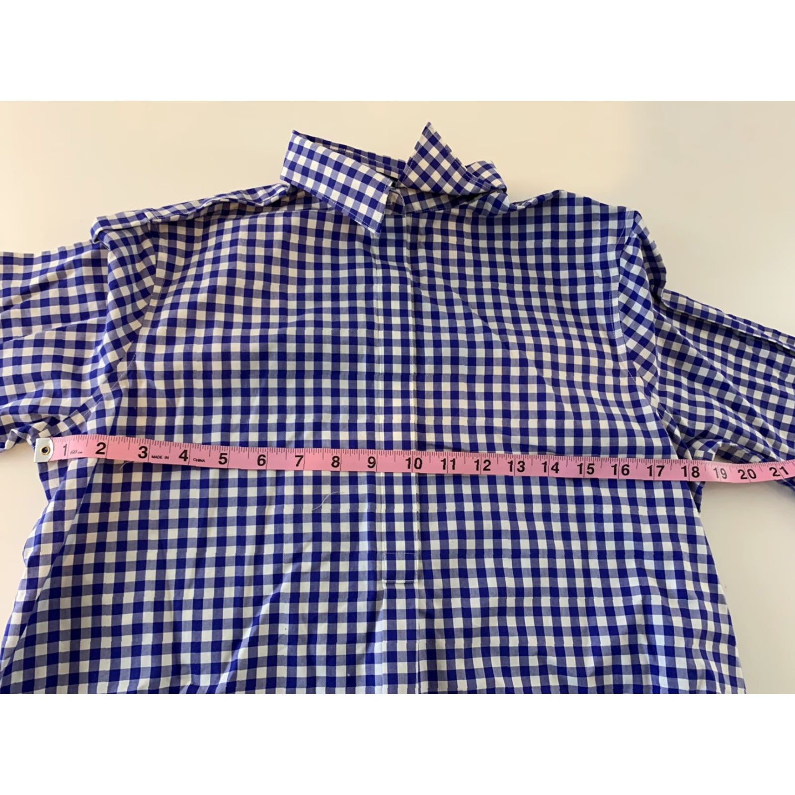 Lands' End Lands' End Purple Plaid Long Sleeve Button Front Blouse Women's 6P Petite Size M / US 6-8 / IT 42-44 - 2 Thumbnail